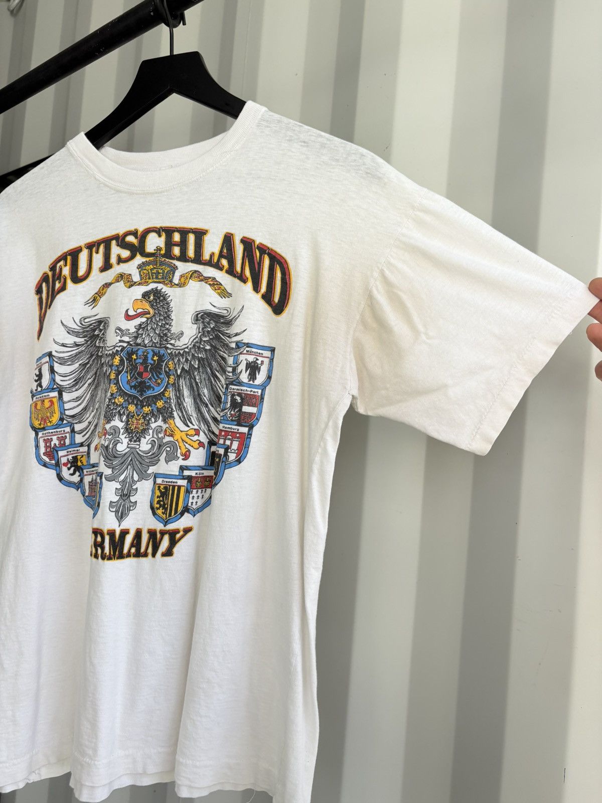 Vintage Germany Deutschland Thrashed Faded Distressed Shirt Grunge Size US M / EU 48-50 / 2 - 2 Thumbnail
