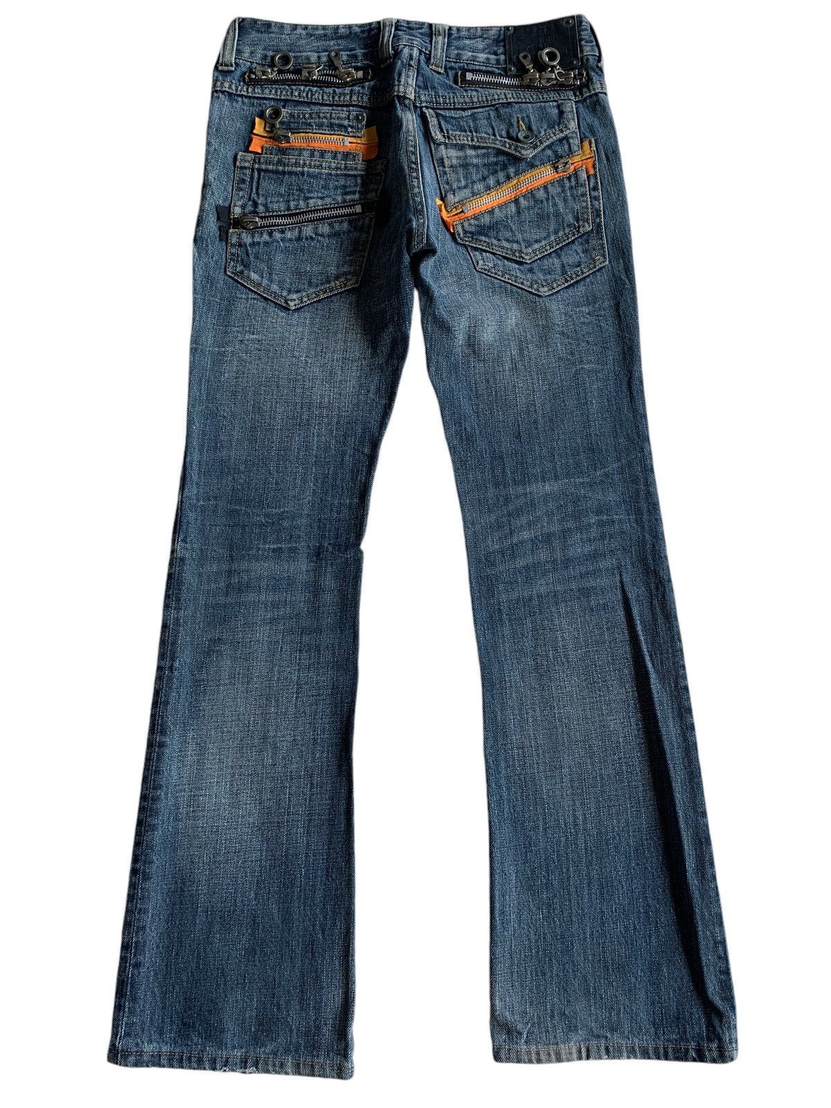 Tornado Mart Flare💥 Semantic Design Punk Style Rusty Distressed Denim☠️🎌 Size US 30 / EU 46 - 5 Thumbnail