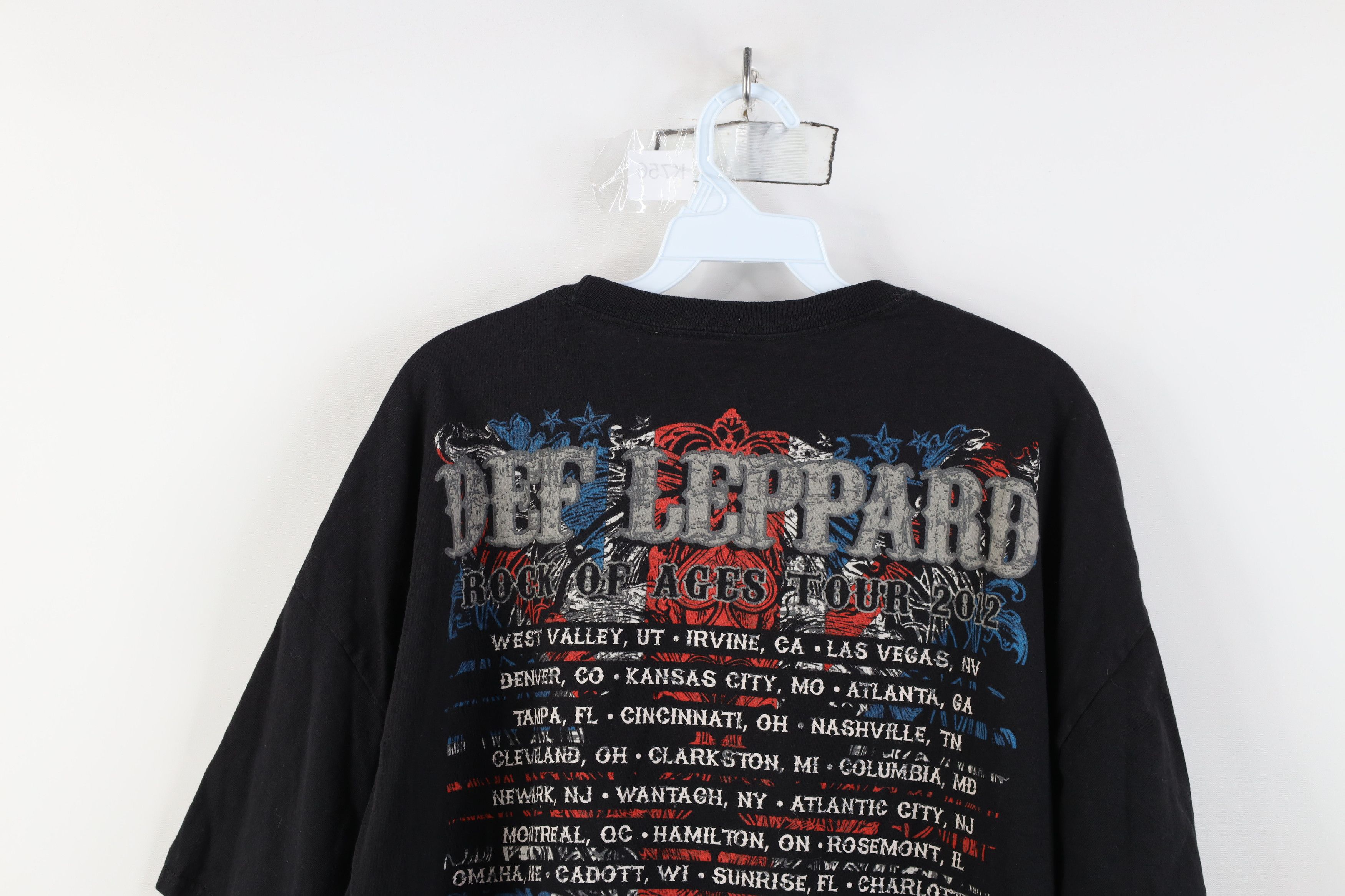 Vintage Y2K 2012 Rock of Ages Tour Def Leppard Band T-Shirt Cotton Size US XXL / EU 58 / 5 - 13 Thumbnail