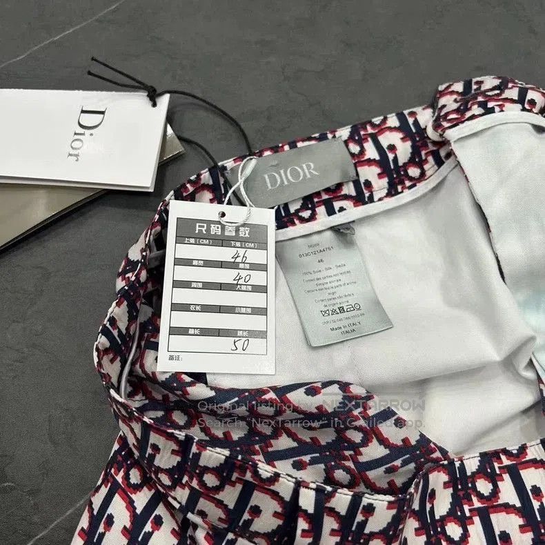 Dior Dior Logo Print Silk Shorts. Size US 36 / EU 52 - 4 Thumbnail
