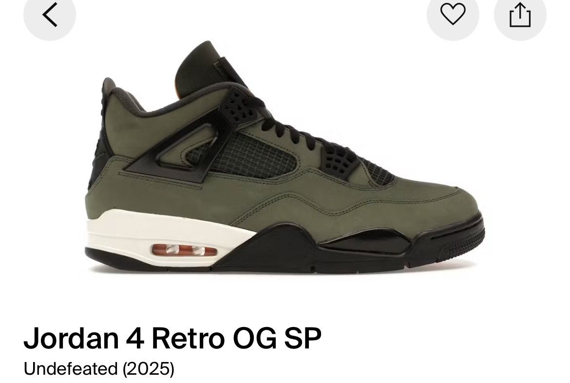 Jordan Brand × Undefeated Jordan 4 Undefeated Size 10.5 PREORDER Size US 10.5 / EU 43-44 - 5 Thumbnail