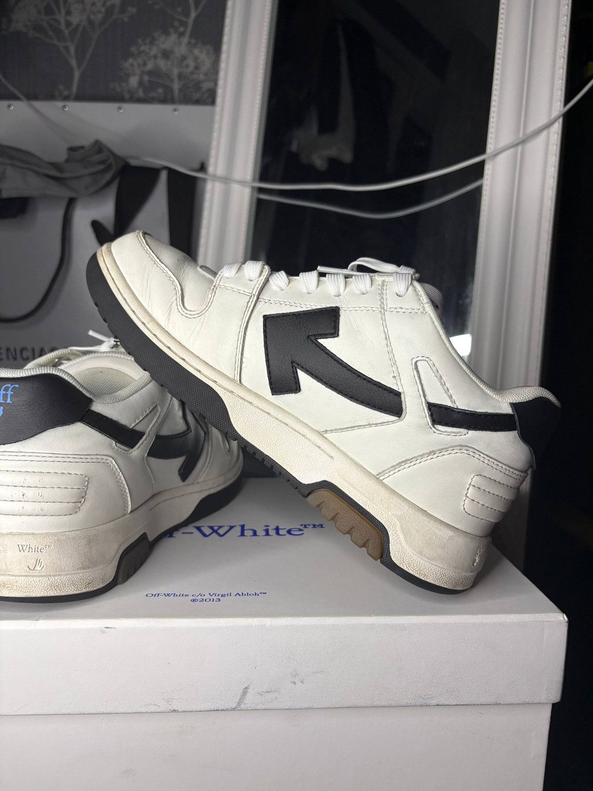 Off-White Off-White Out Of Office “For Walking” White/Black/Blue Size US 9 / IT 39 - 3 Thumbnail