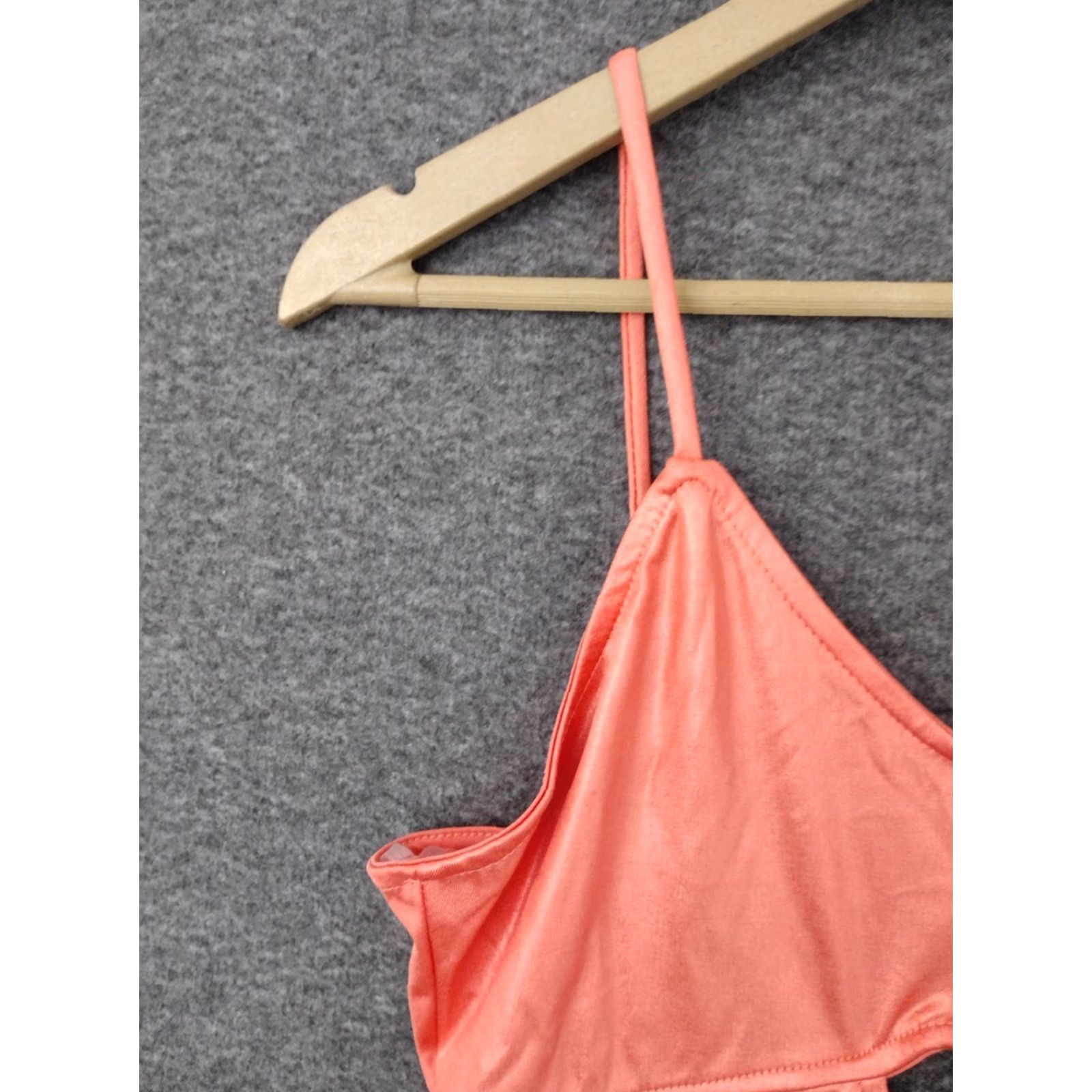 Vintage Codigo Women's One Piece Peach Keyhole Spaghetti Strap Swimsuit L Size ONE SIZE - 7 Thumbnail
