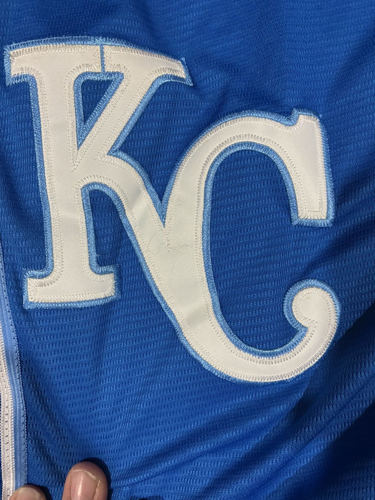 Majestic Moustakas 2015 World Series Champions KC Royals Sz 2XL Size US XXL / EU 58 / 5 - 5 Thumbnail