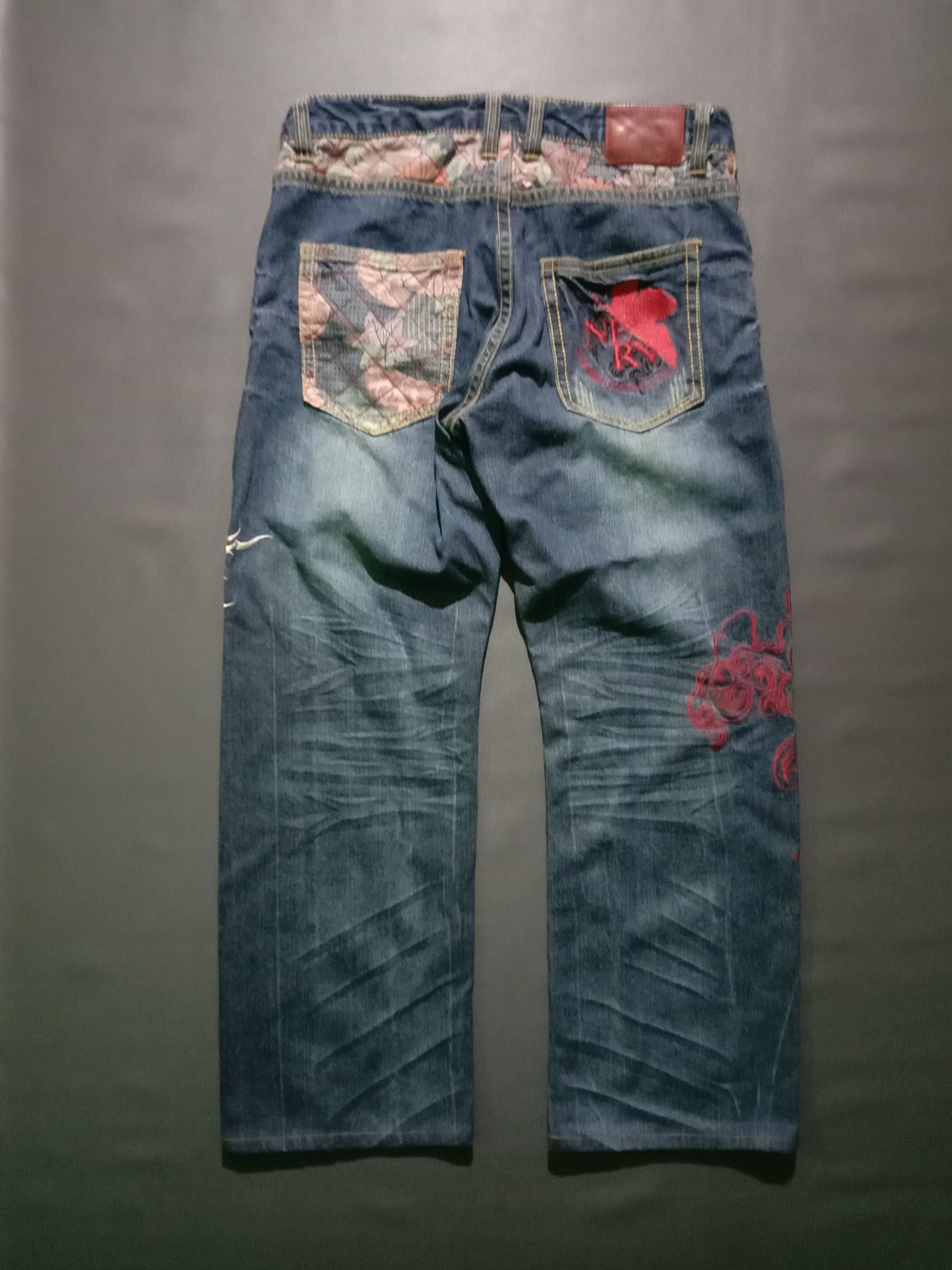 Anime Vintage Evangelion x Nishiki x Miyabi Musubi Jeans Oriental Size US 38 / EU 54 - 3 Thumbnail