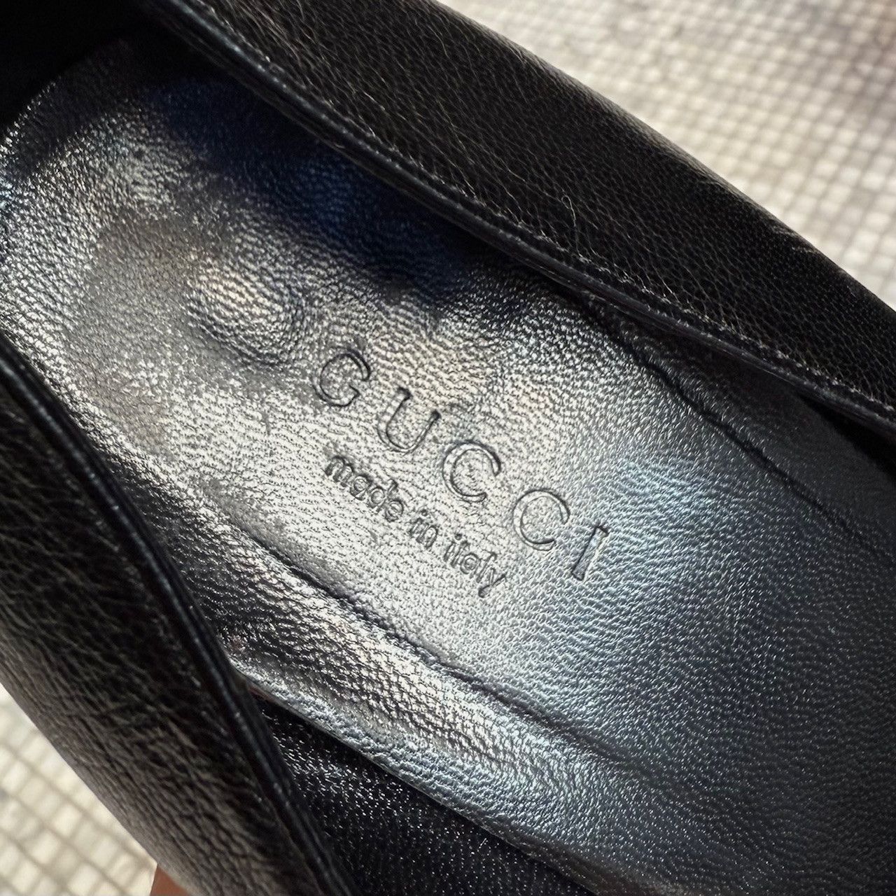 Gucci Gucci Black Leather Web Stripe Interlocking GG Pumps Size US 7.5 / IT 37.5 - 10 Thumbnail