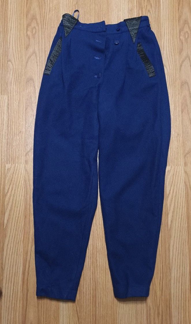 Designer Korii Joko International Wool Blend Blue Vintage Pants Sz 1 Size 25" / US 0 / IT 36 - 5 Thumbnail