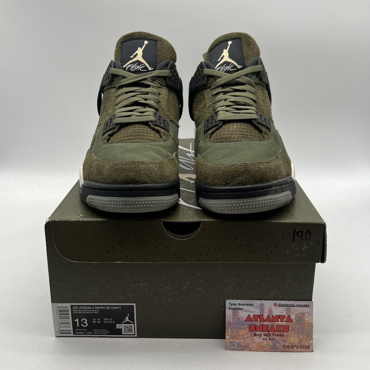 Jordan Brand Air Jordan 4 Craft Olive Size US 13 / EU 46 - 2 Thumbnail