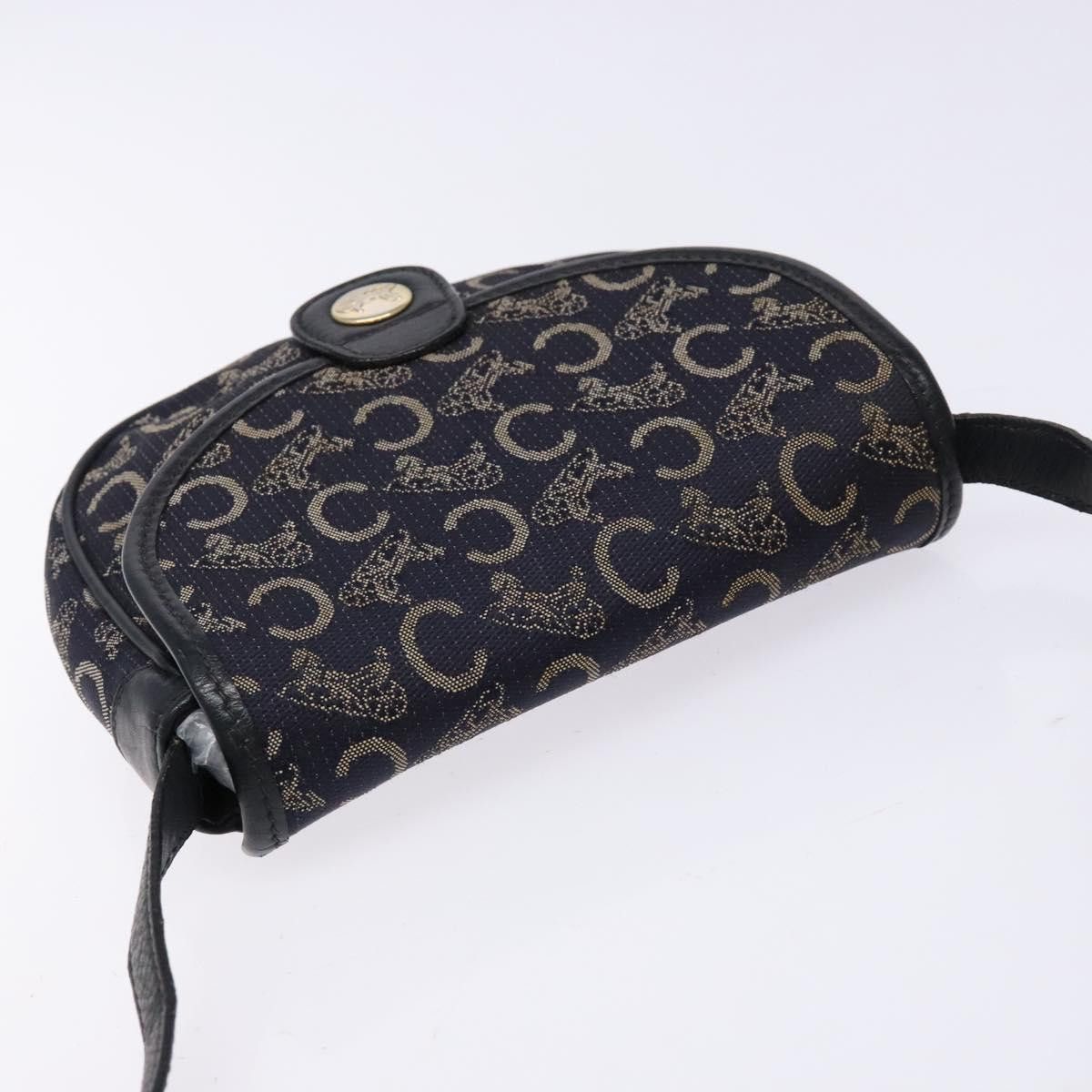 Celine CELINE C Sulky Shoulder Bag Canvas Navy Gold Size ONE SIZE - 6 Thumbnail