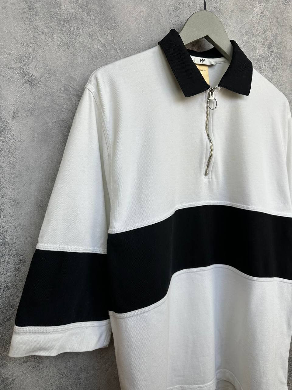 Eytys Eytys "Purple Velvet" ColourBlock Half-Zip Polo Shirt Over Size US XS / EU 42 / 0 - 3 Thumbnail