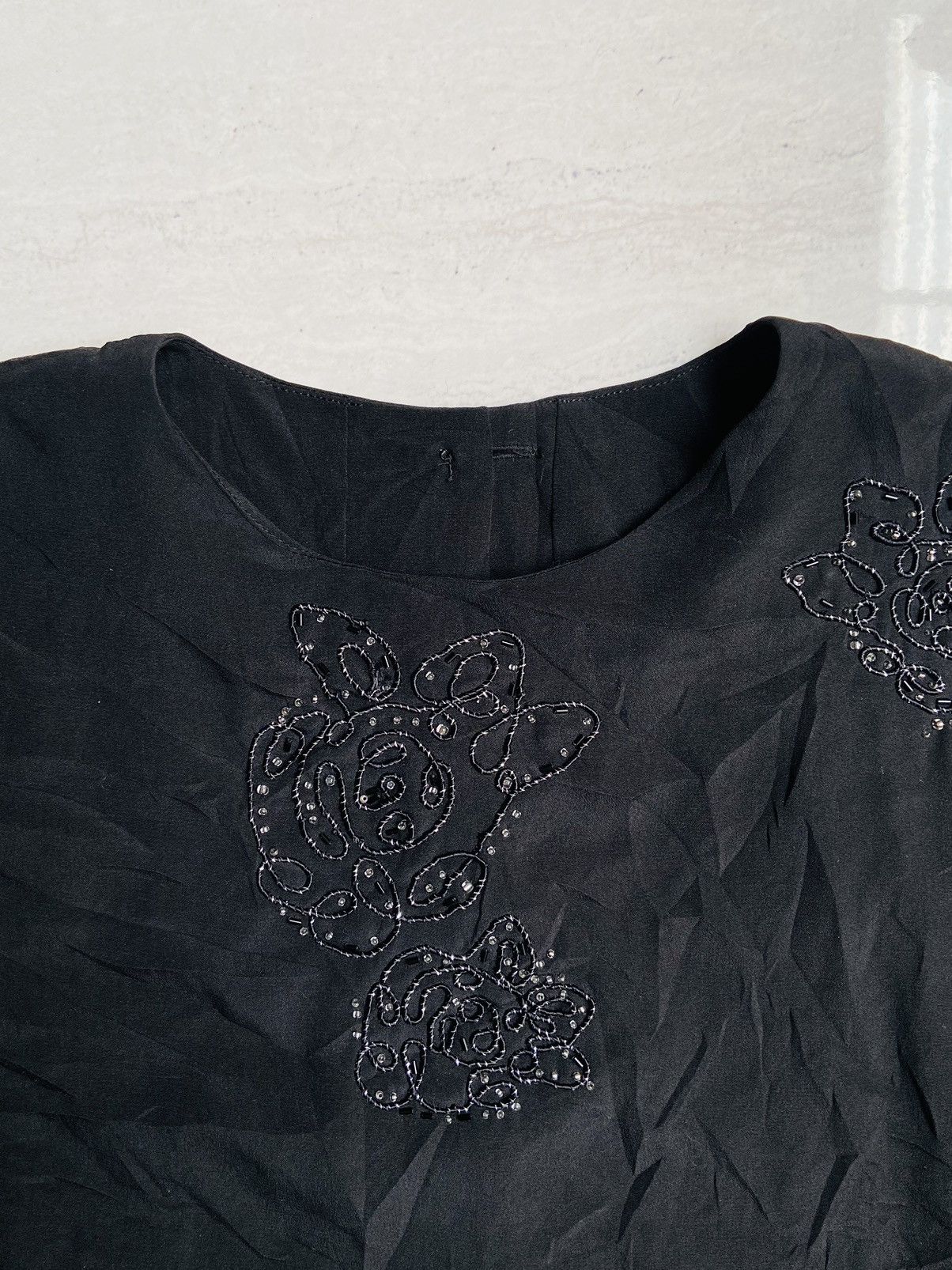 Christian Dior Monsieur CHRISTIAN DIOR Black Blouse Size M / US 6-8 / IT 42-44 - 3 Thumbnail