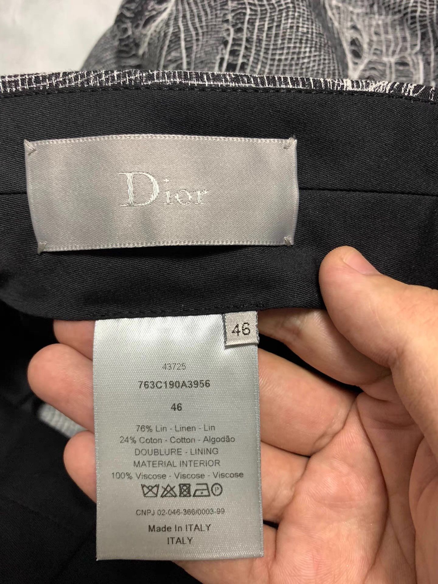 Dior Dior Homme 17SS Runway Collection Q12 Size 48R - 6 Thumbnail