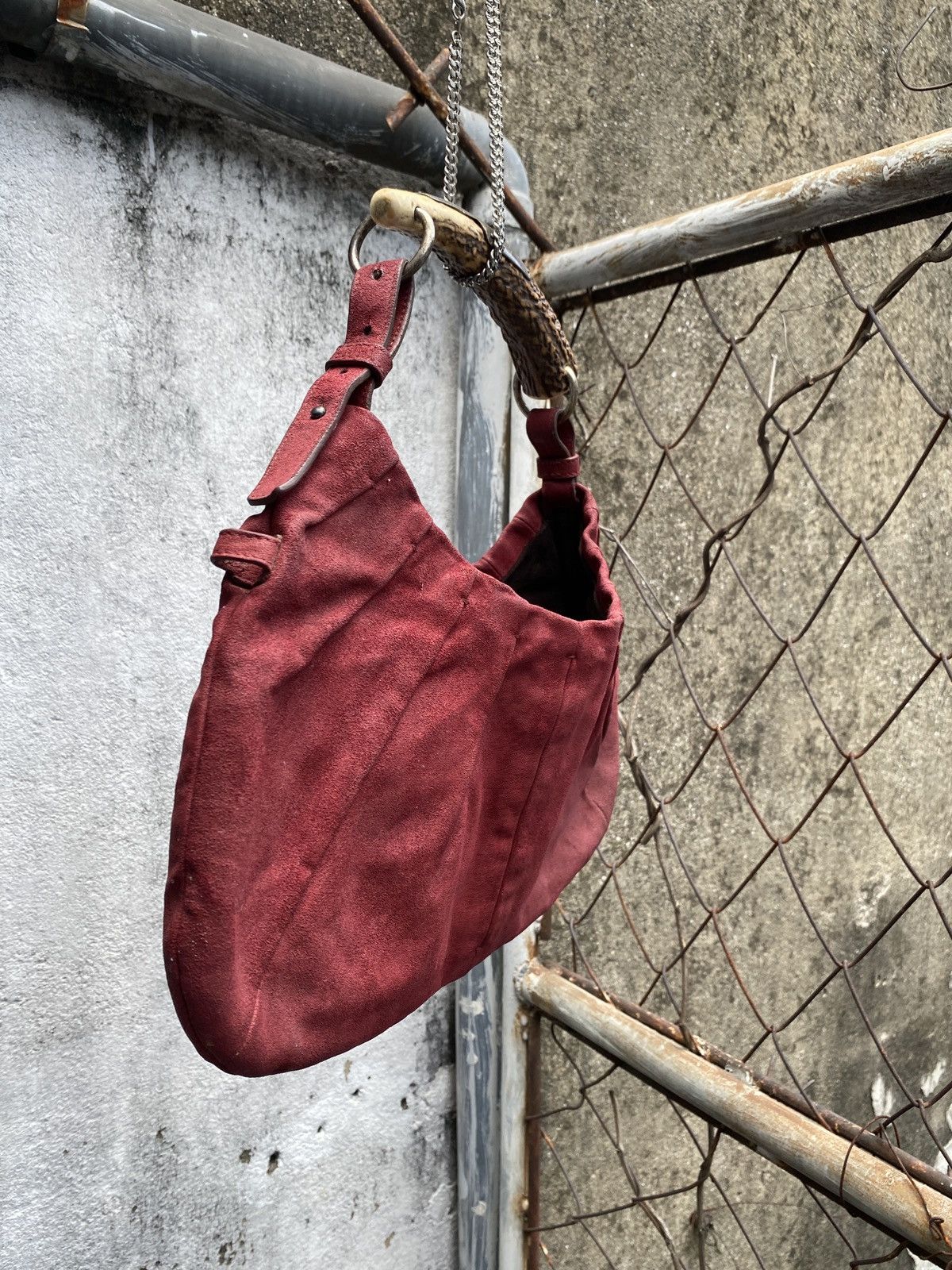 Yves Saint Laurent Rare Yves Saint Laurent - Tom Ford - Burgundy Mombasa Hobo Size ONE SIZE - 5 Thumbnail