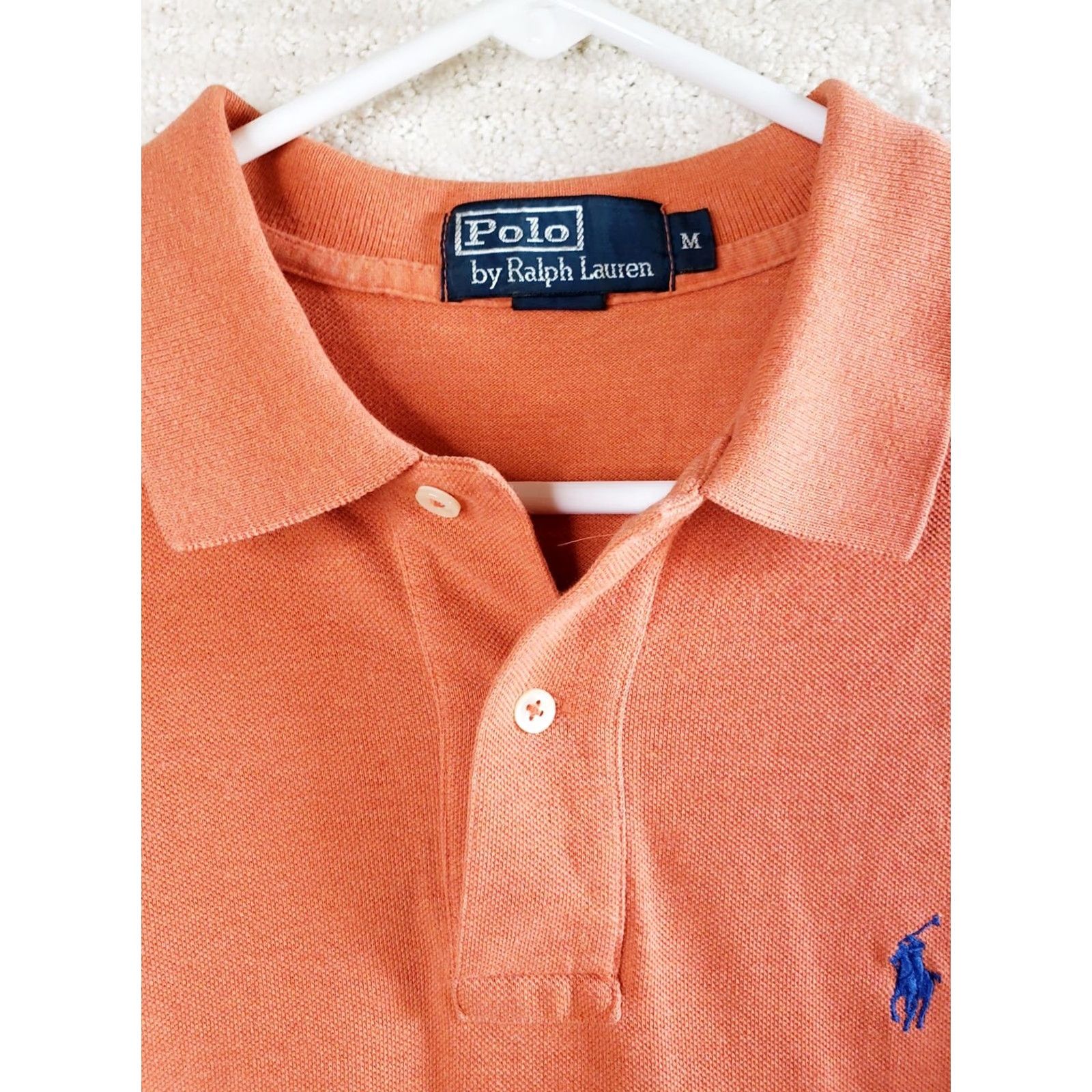 Polo Ralph Lauren Polo Ralph Lauren Polo Shirt Men M Short Sleeve Orange Melon Pony Logo Classic Fit Size US M / EU 48-50 / 2 - 4 Thumbnail