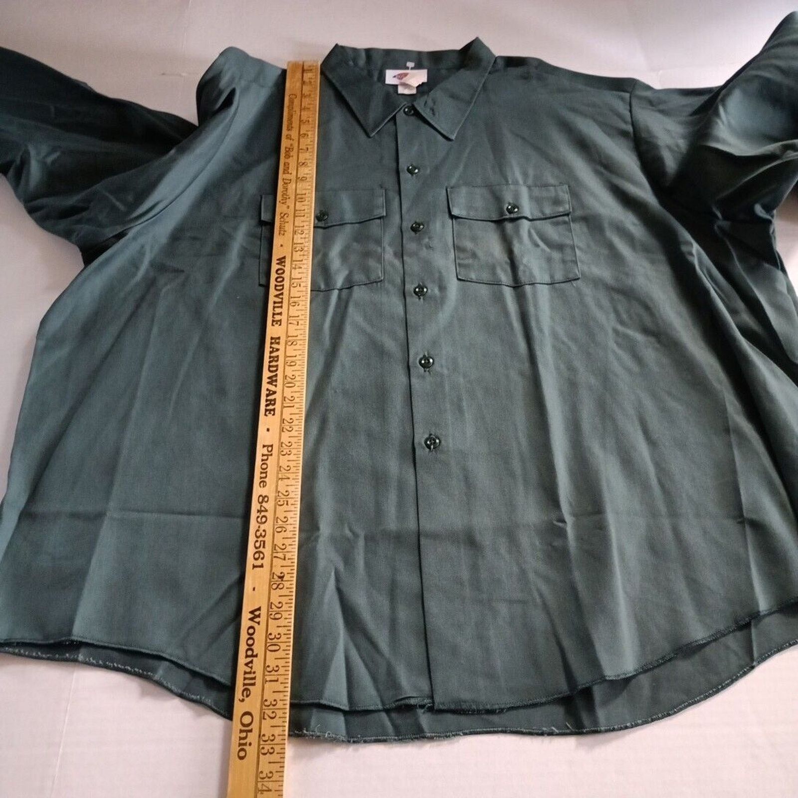 Dickies Vintage Dickies Mens Shirt 20-20 1/2 x 33 Green Button Up Size US XXL / EU 58 / 5 - 6 Thumbnail