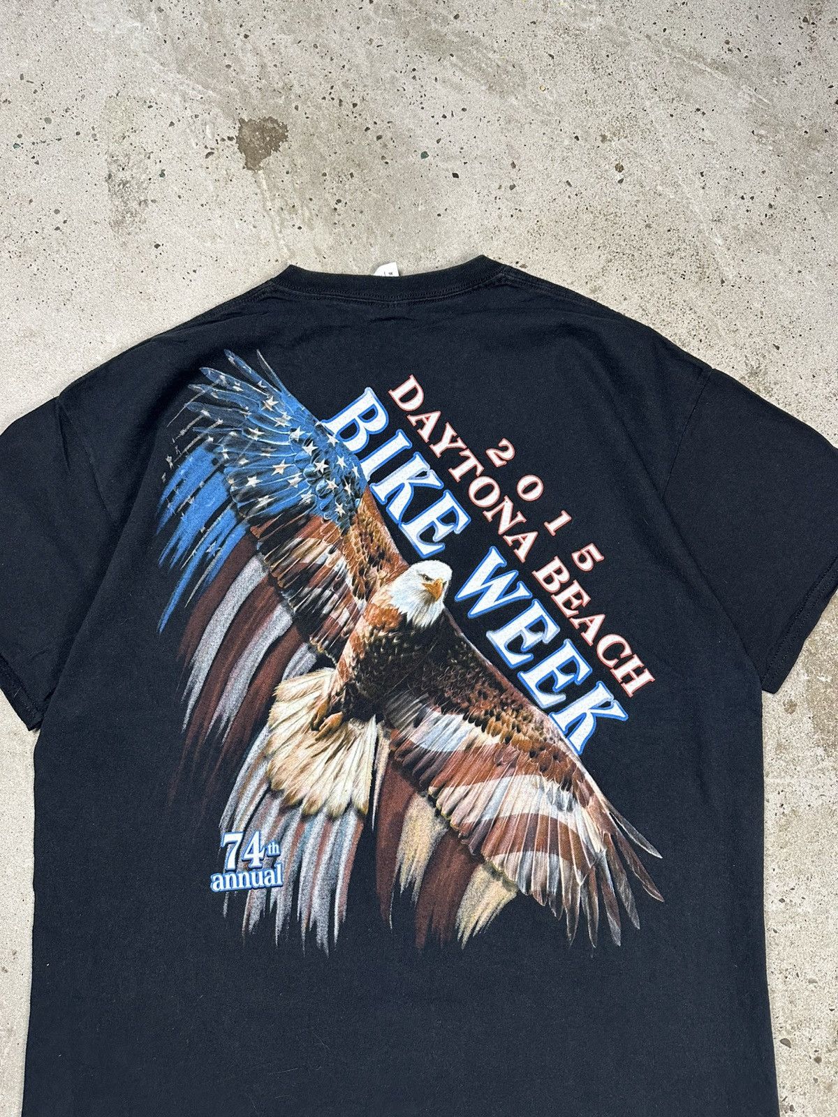 Harley Davidson Vintage Bike Week Daytona Beach Harley Moto Print T Shirt Size US XL / EU 56 / 4 - 1 Thumbnail