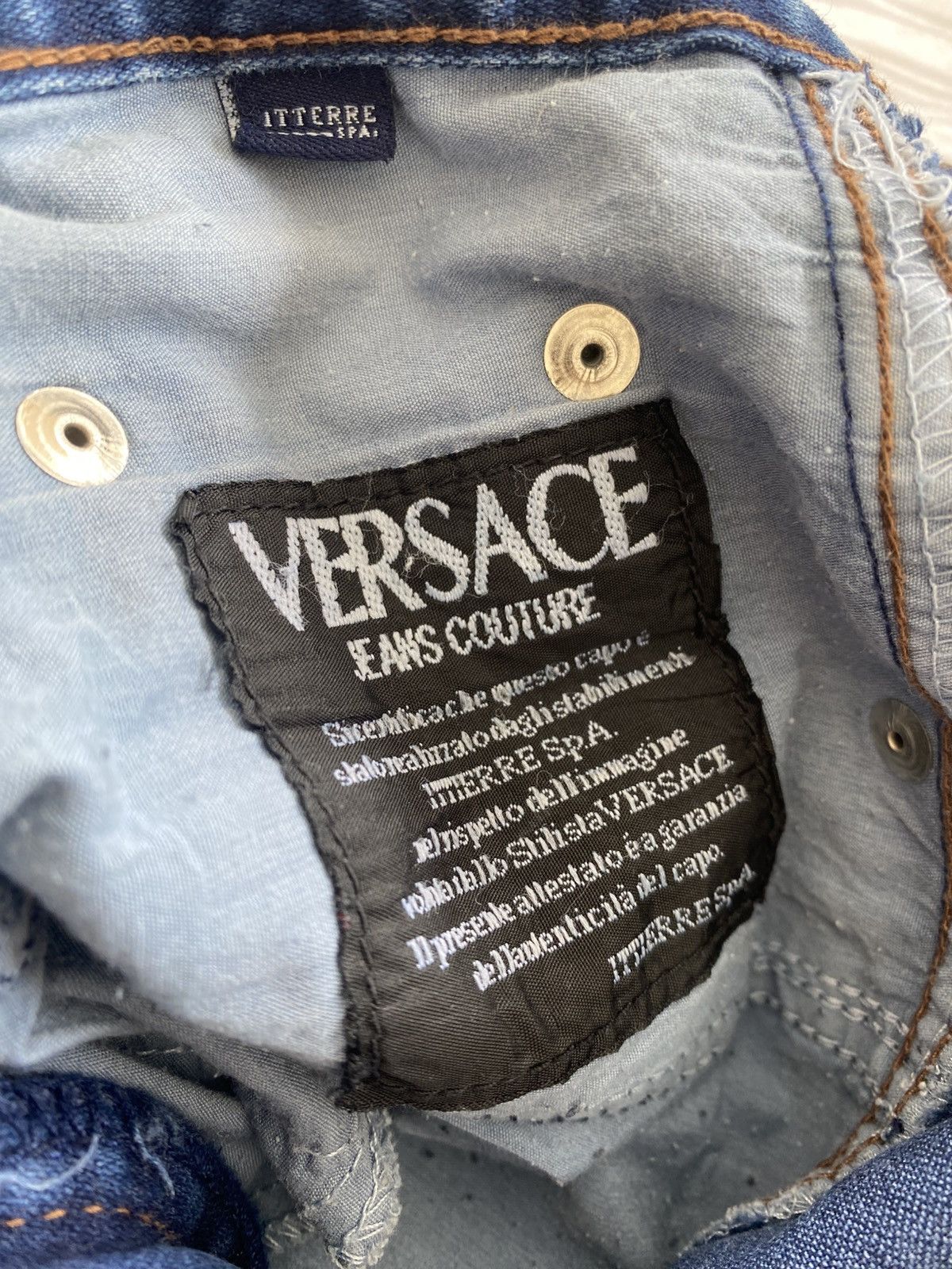 Versace Versace Medusa Spellout 90s Denim Size US 29 - 11 Thumbnail