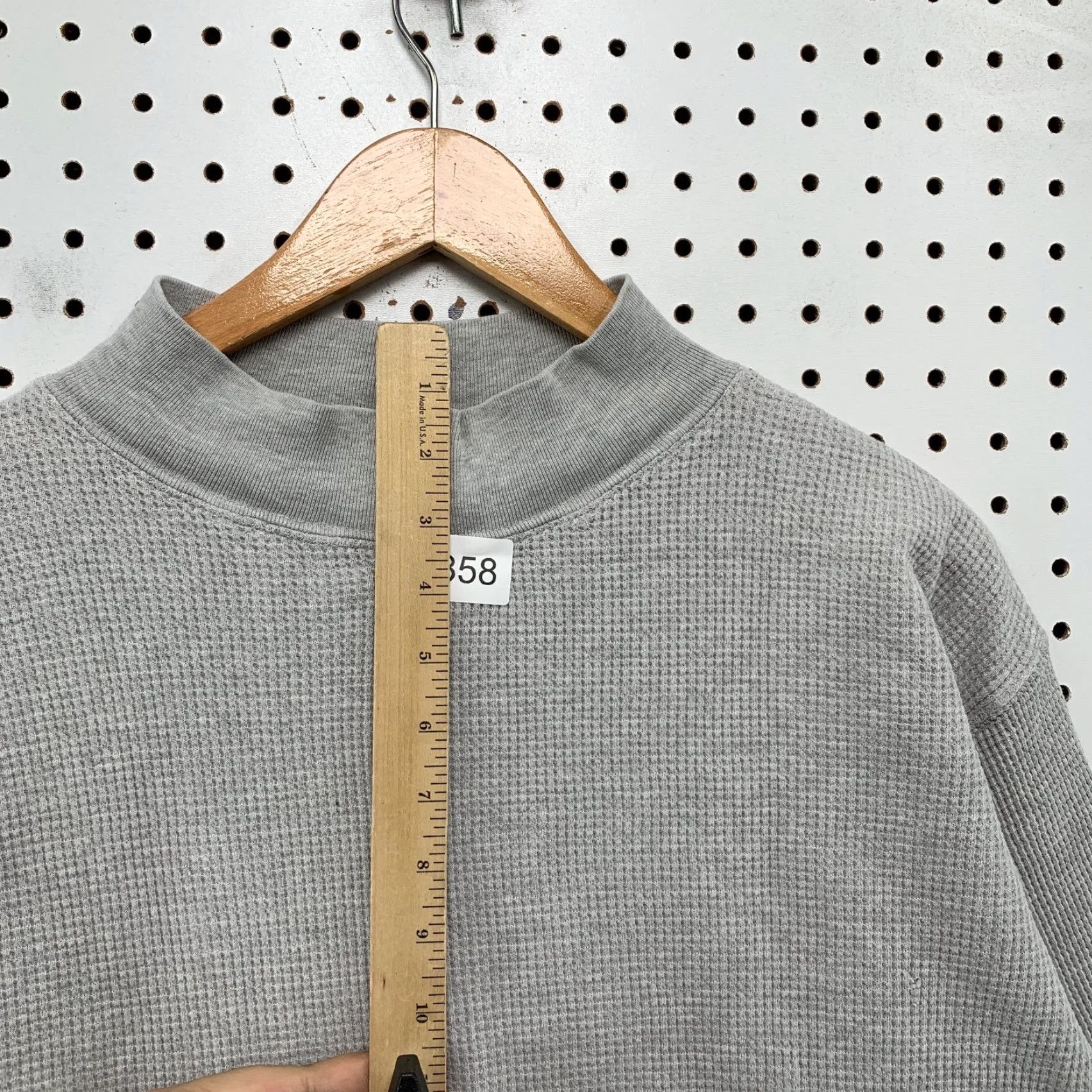 Lands' End VINTAGE Lands' End Thermal Shirt Mens XL Gray Waffle Knit 90s 80s Long Sleeve USA Size US XL / EU 56 / 4 - 6 Thumbnail