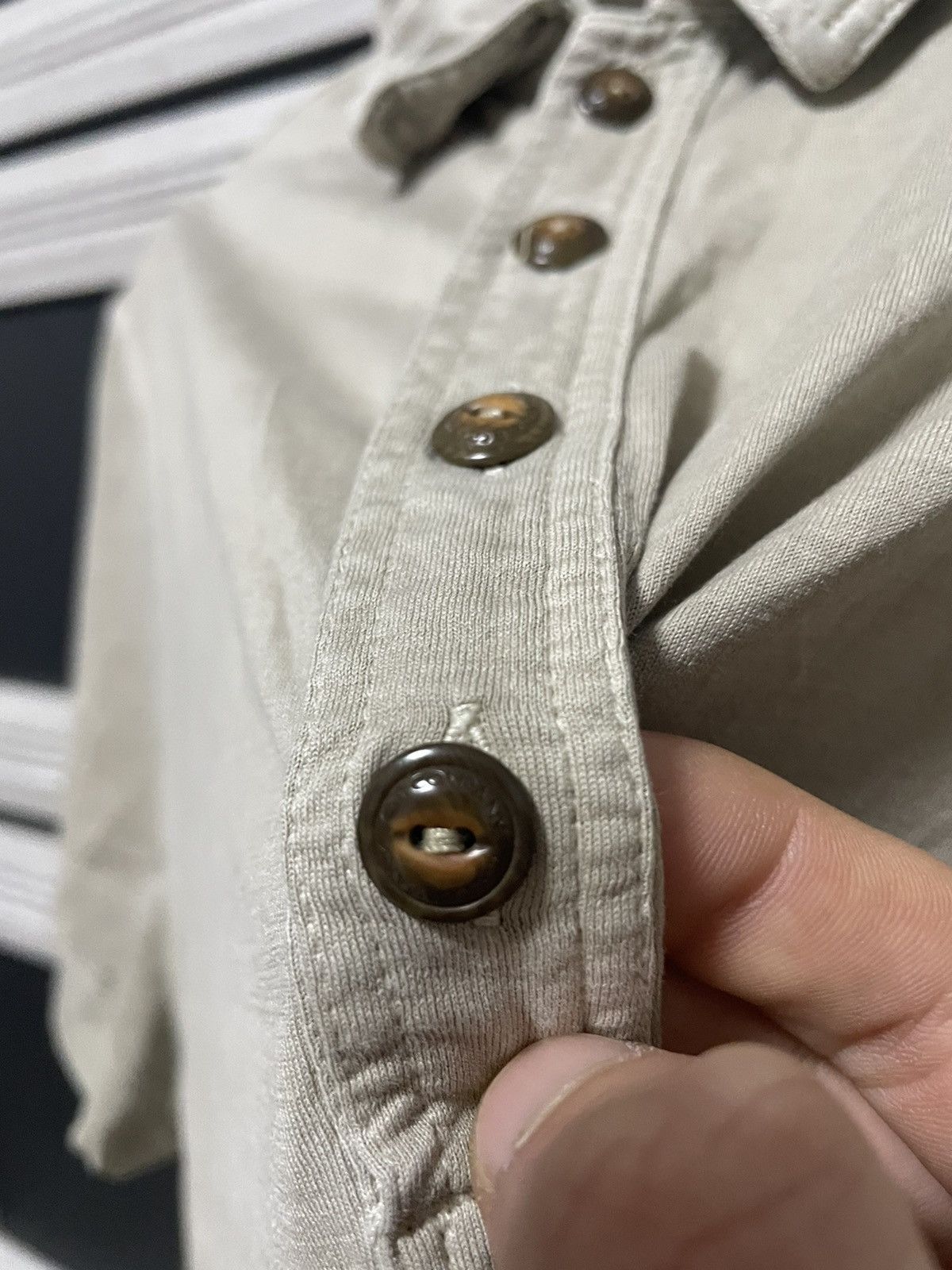 C.P. Company C.P. Company Massimo Osti Vintage Polo Shirt XXL Beige Size US XXL / EU 58 / 5 - 5 Thumbnail