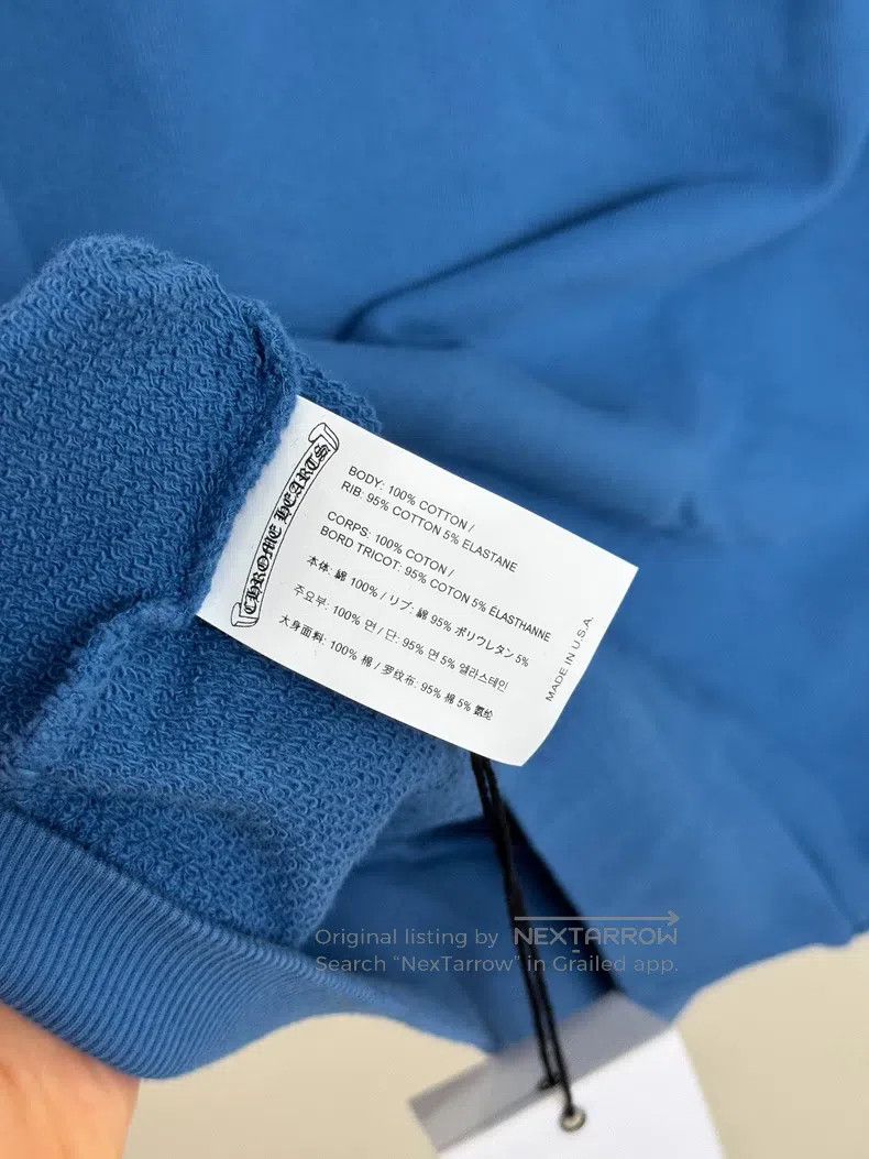 Chrome Hearts CHROME HEARTS Size M Cross flocking logo blue sweater Size US M / EU 48-50 / 2 - 9 Thumbnail