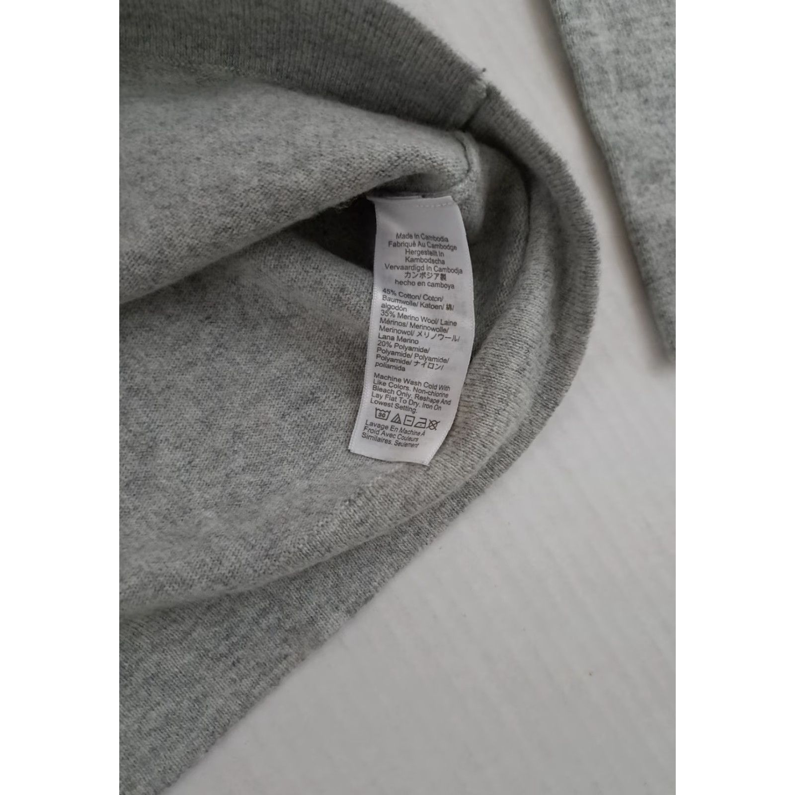 J.Crew VINTAGE J.CREW Sweater Shirt Women Sz S Gray Wool Cotton Knit Long Sleeve Pullover Casual Winter Fall Spring Regular 21in long 18in pit to pit Size S / US 4 / IT 40 - 4 Thumbnail
