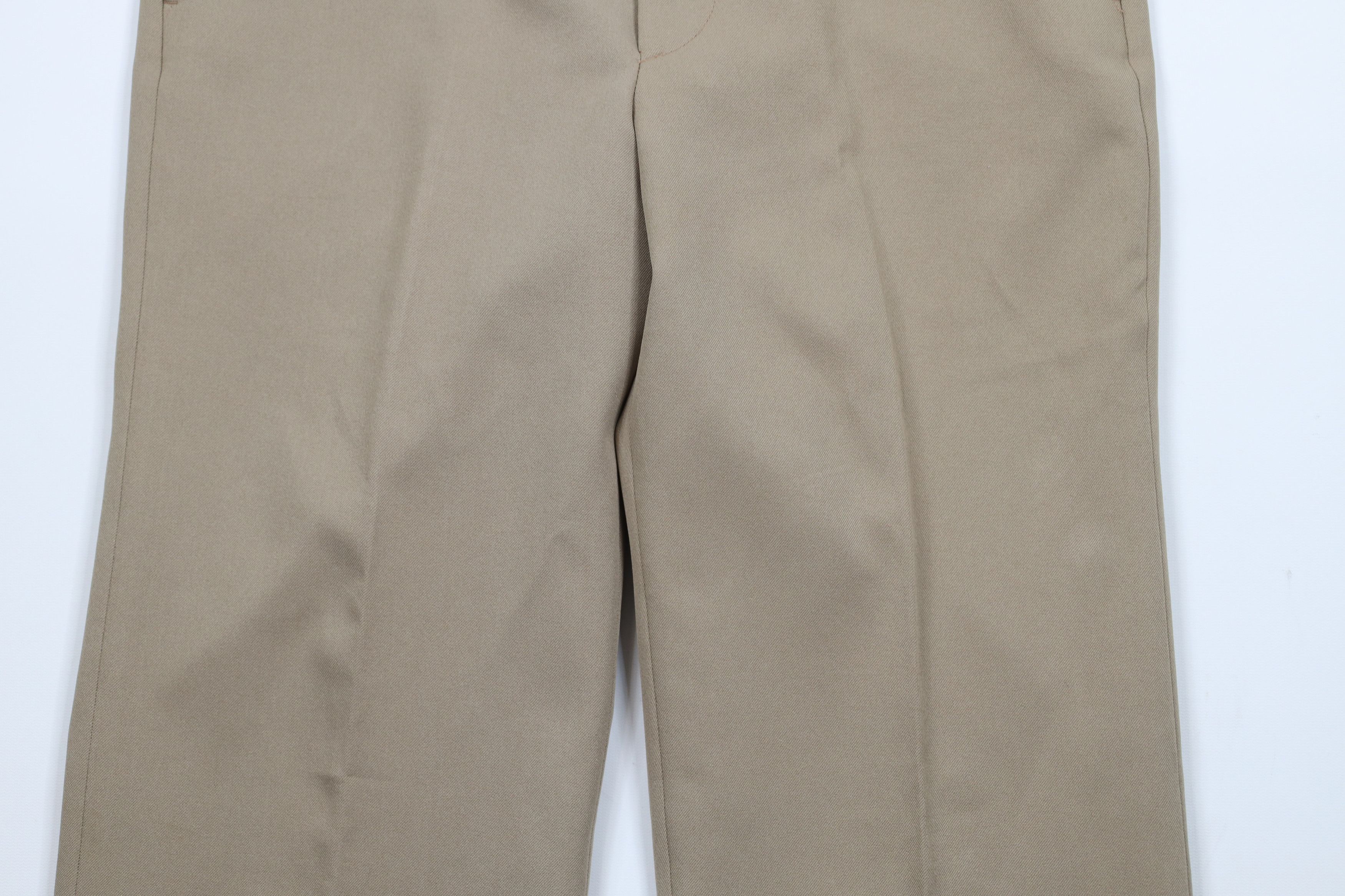 Vintage Vintage 70s Streetwear Knit Wide Leg Chino Pants Beige USA Size US 34 / EU 50 - 3 Thumbnail