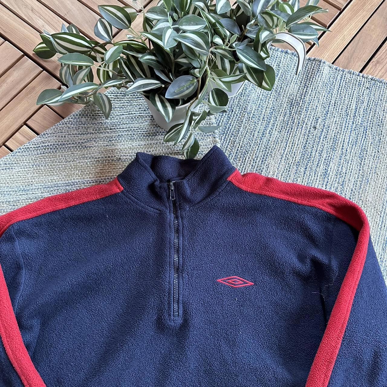 Umbro Vintage Y2K Umbro Sportswear Half Zip Fleece Sweatshirt Size US XL / EU 56 / 4 - 3 Thumbnail