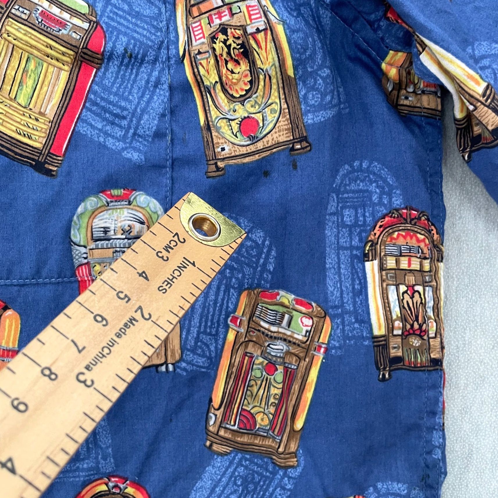 Reyn Spooner VINTAGE Reyn Spooner Shirt Adult XL Blue Egyptian Cotton Jukebox Hawaiian Button-Up Shirt Size US XL / EU 56 / 4 - 5 Thumbnail
