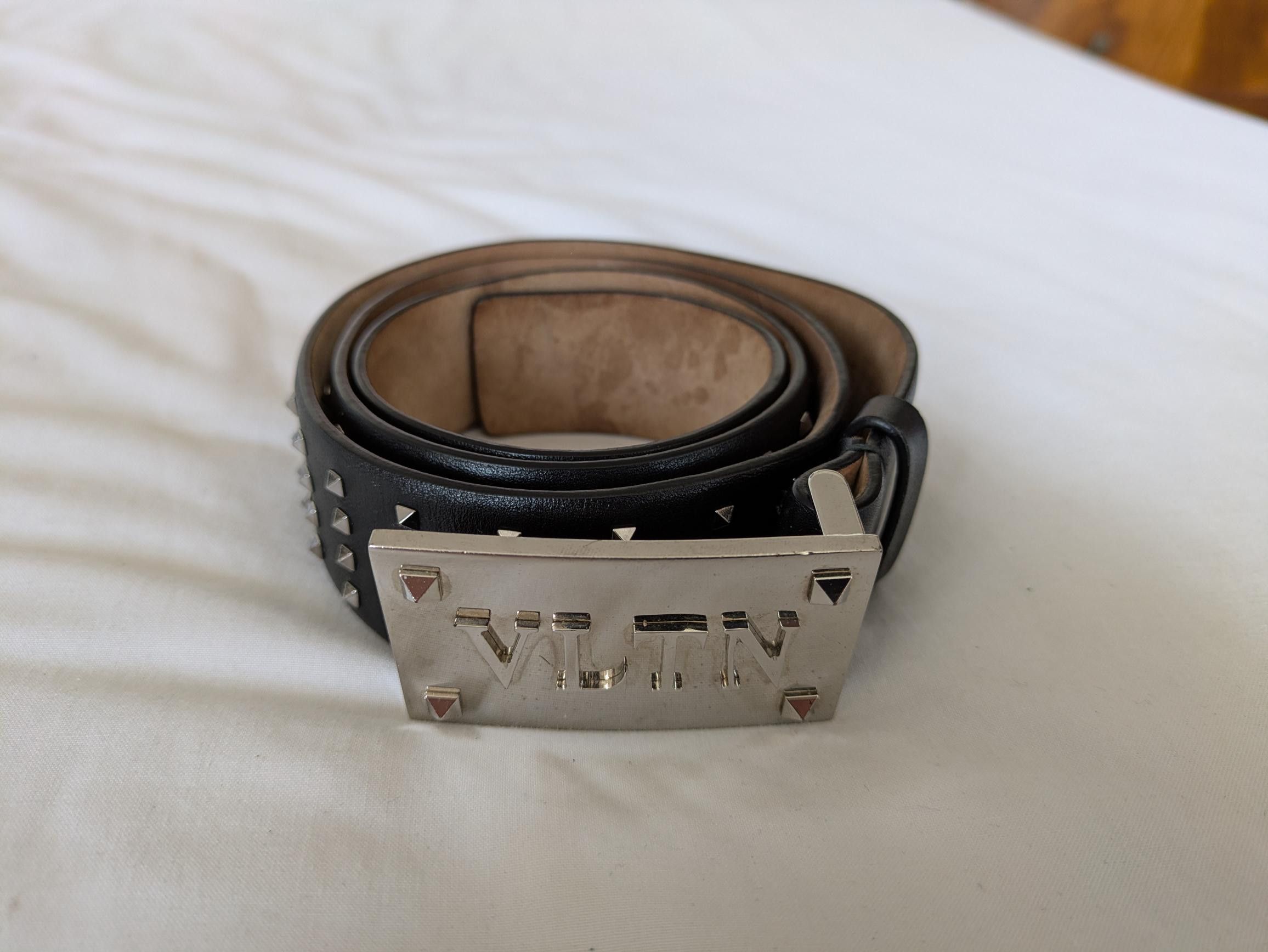 Valentino Valentino "VLTN" Studded Belt Size 36 Fits 32 Waist Size 36 - 1 Thumbnail