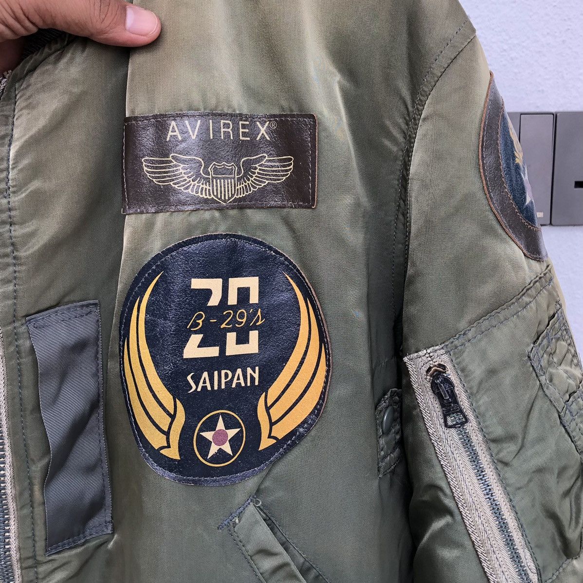 Avirex Vintage USAF MA-1 Flight Patches by Avirex Sun Faded Jacket Size US L / EU 52-54 / 3 - 4 Thumbnail