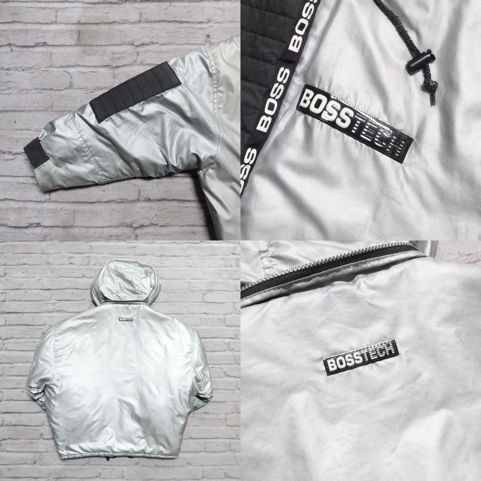 Vintage Vintage Boss Tech Quilted Puffer Jacket M Silver Men Size M Jacket Size US M / EU 48-50 / 2 - 8 Thumbnail