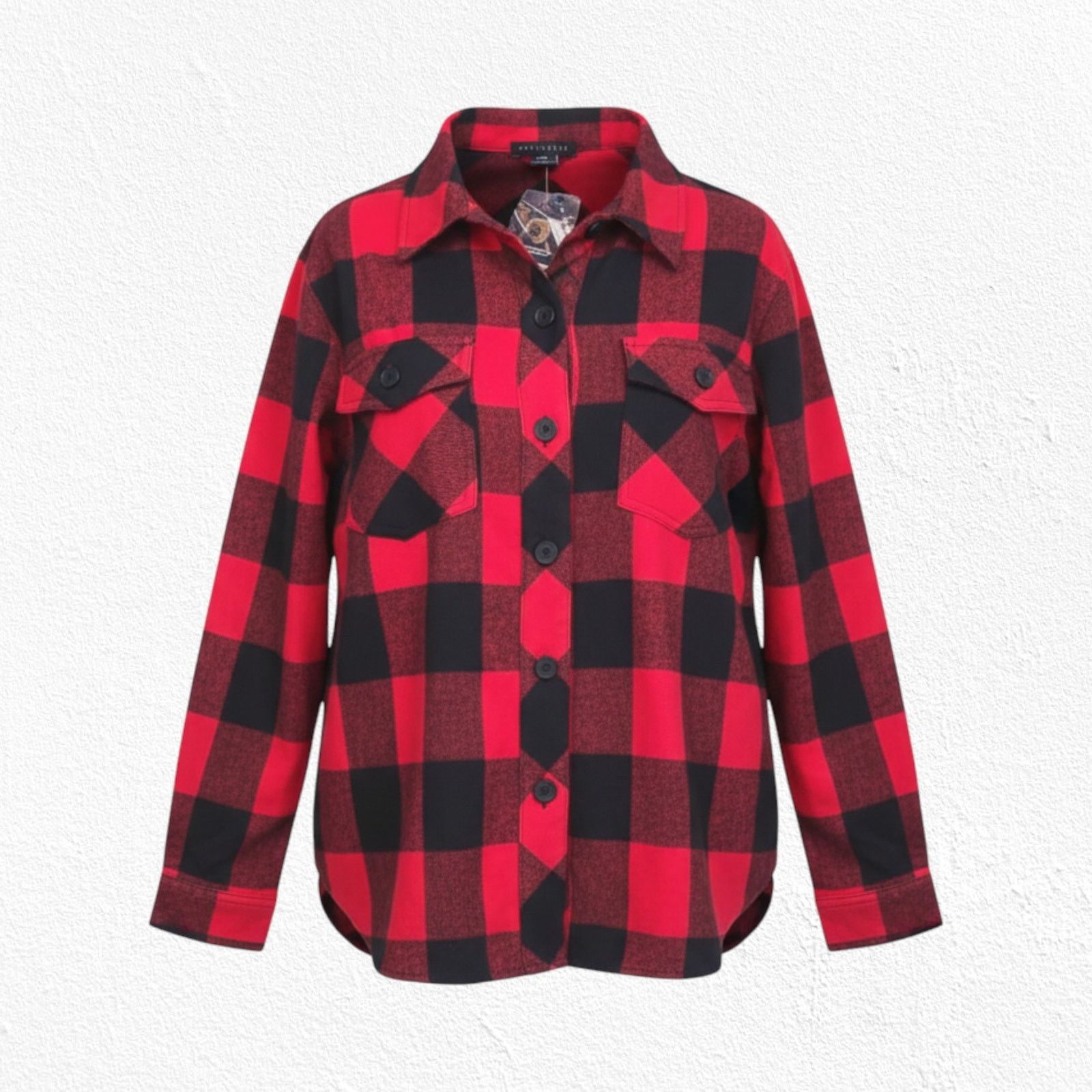 Sanctuary Sanctuary Red Black Plaid Flannel Shacket Size Medium Size M / US 6-8 / IT 42-44 - 1 Thumbnail
