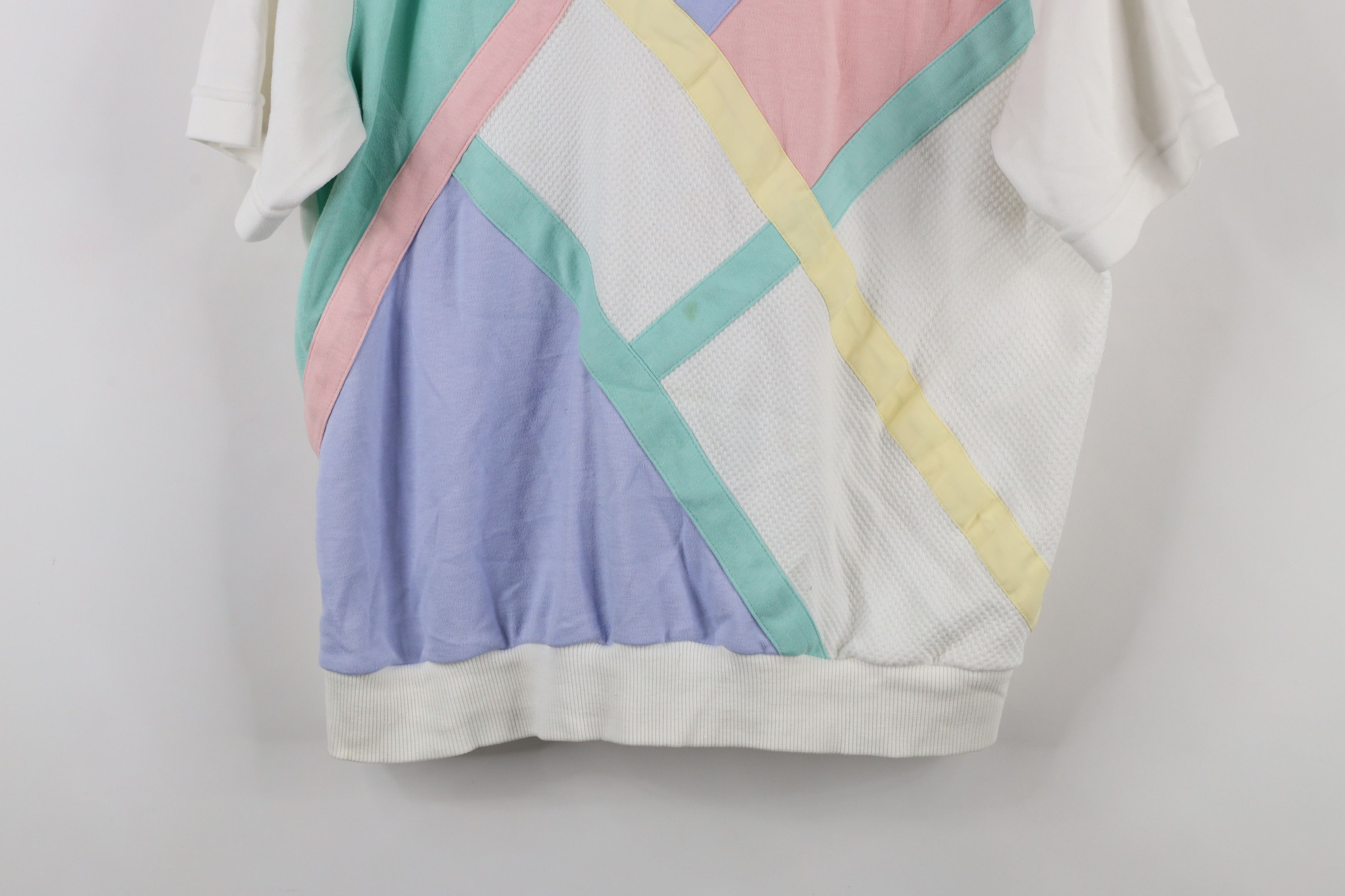 Vintage Vintage 90s Streetwear Distressed Pastel Block Polo Shirt Size S / US 4 / IT 40 - 3 Thumbnail