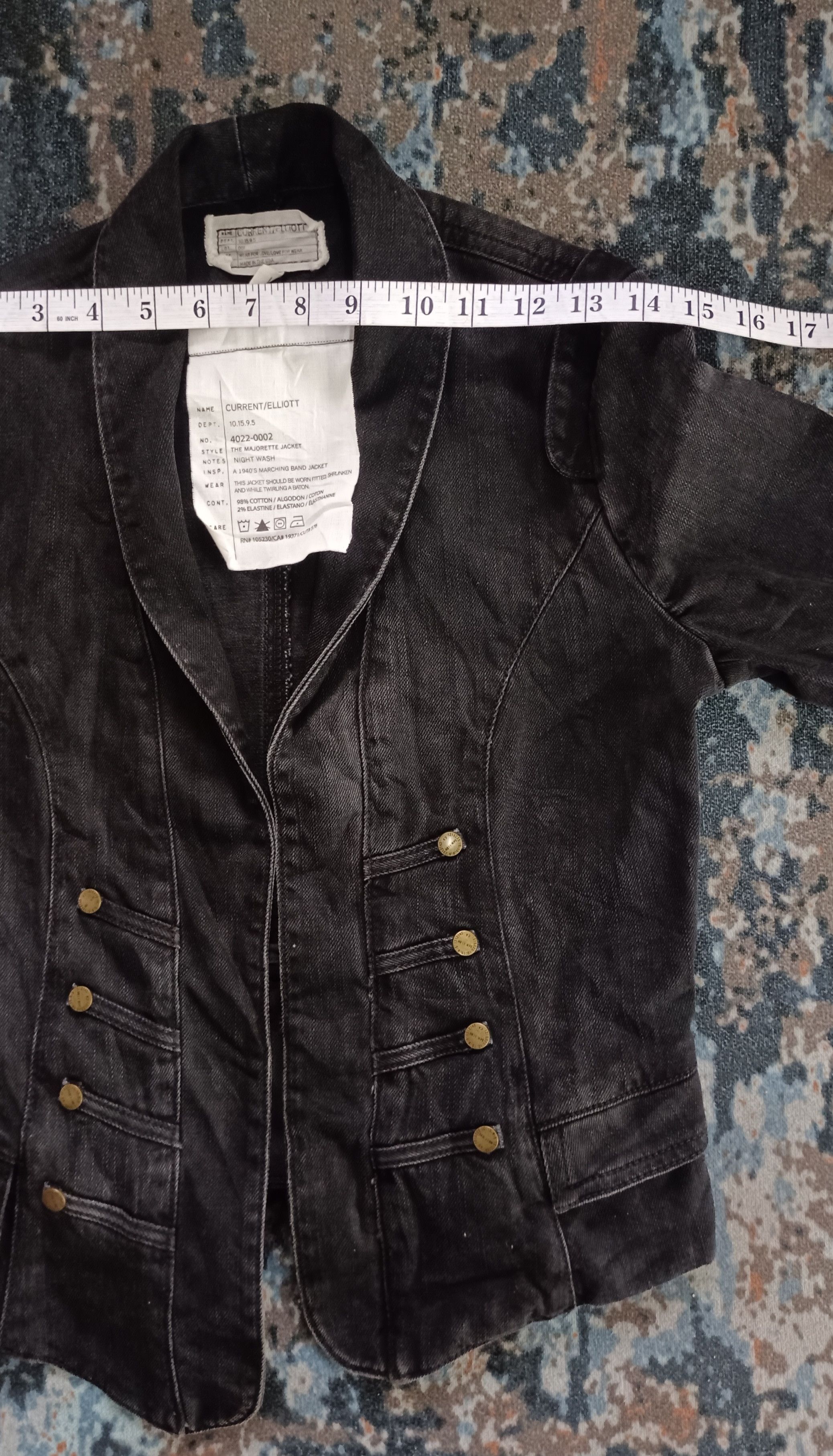Current/Elliot Current Elliott Majorette Jacket Night Wash Size XS / US 0-2 / IT 36-38 - 11 Thumbnail