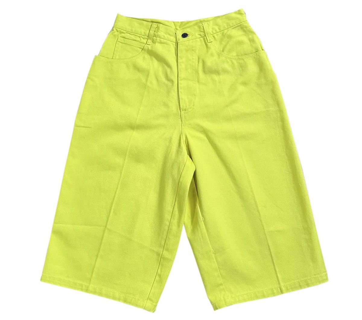 Vintage Vintage Bad Boyz Yellow Denim Long Shorts (Size 29) NWOT Size US 29 - 1 Thumbnail