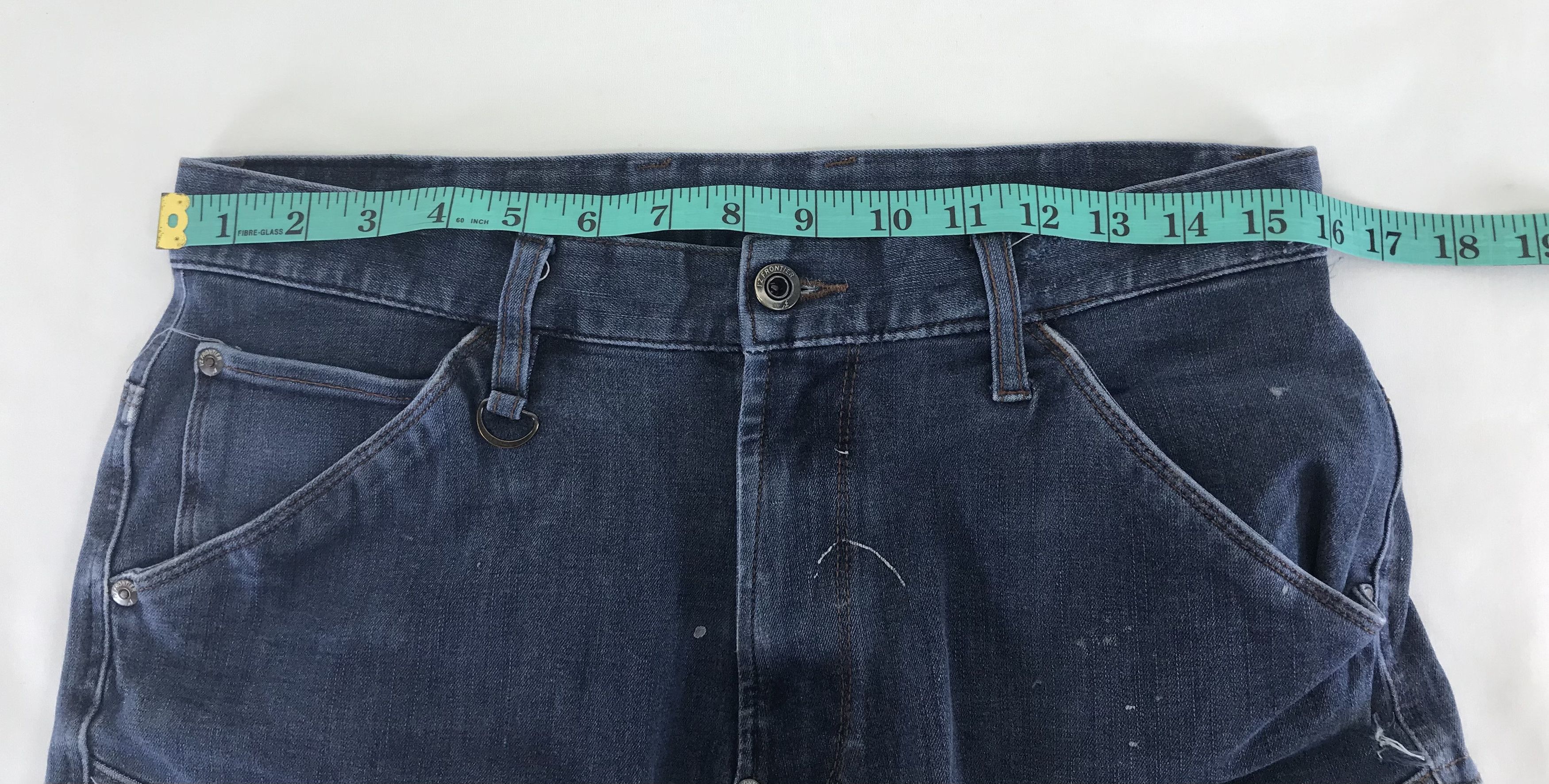 Japanese Brand Iz Frontier Multipocket Tactical Cargo Strech Jeans Size US 31 - 16 Thumbnail
