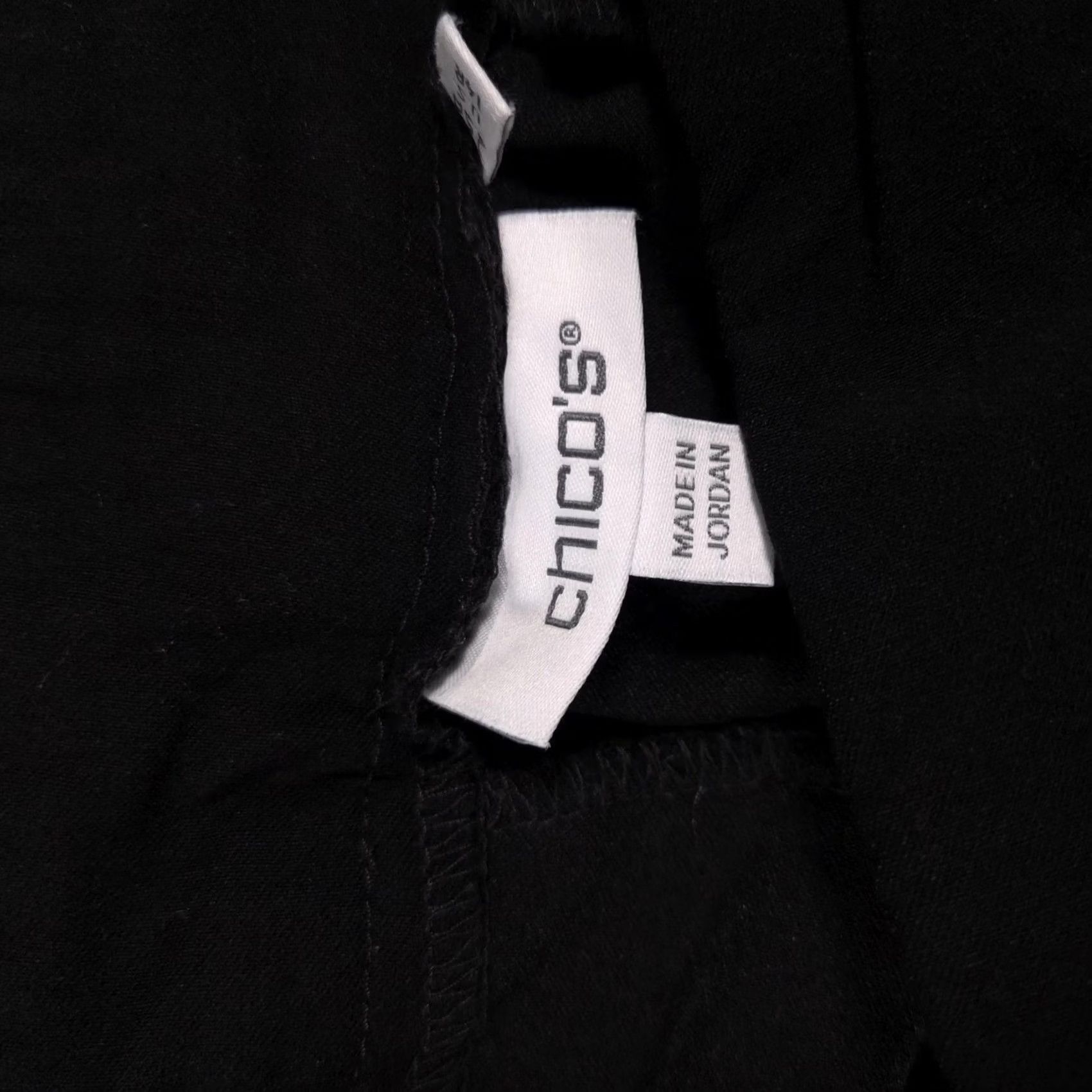Vintage Chico's Pants Womens 14R Black Stretch Pull On Ankle Career Cropped Office Pants Size 36" / US 14 / IT 50 - 5 Thumbnail