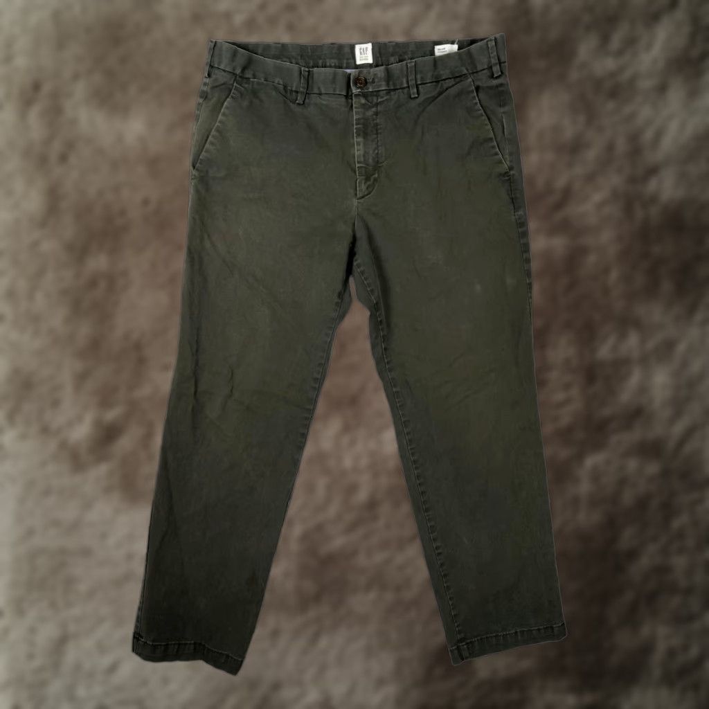 Gap Gap Chino Pants Mens 36x30 Green Straight Cotton Twill GAP for Good Casual Business Comfort Mens Size US 36 / EU 52 - 1 Thumbnail