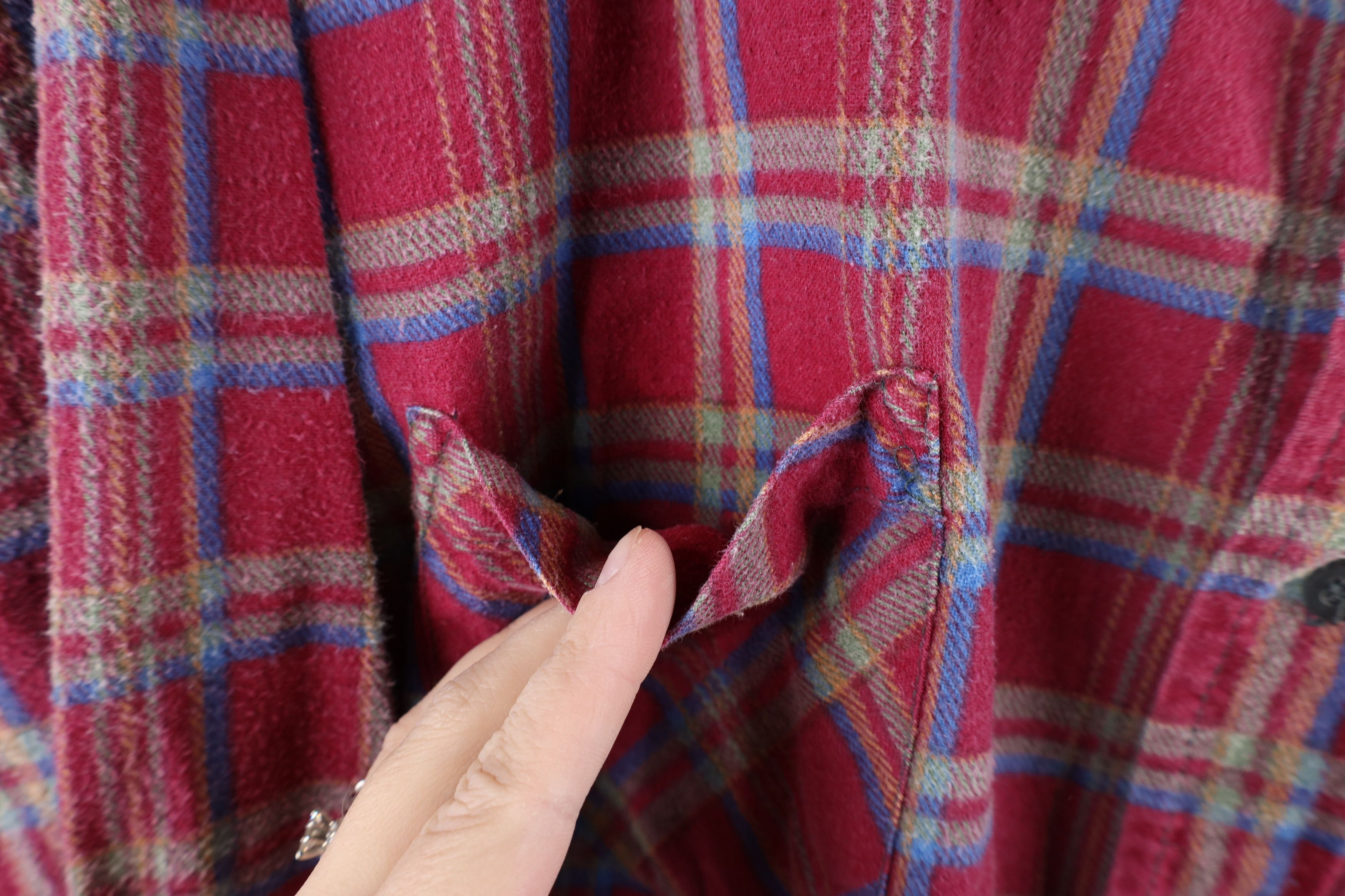 Vintage Vintage 90s Dickies Collared Flannel Button Shirt Plaid Size US XXL / EU 58 / 5 - 7 Thumbnail