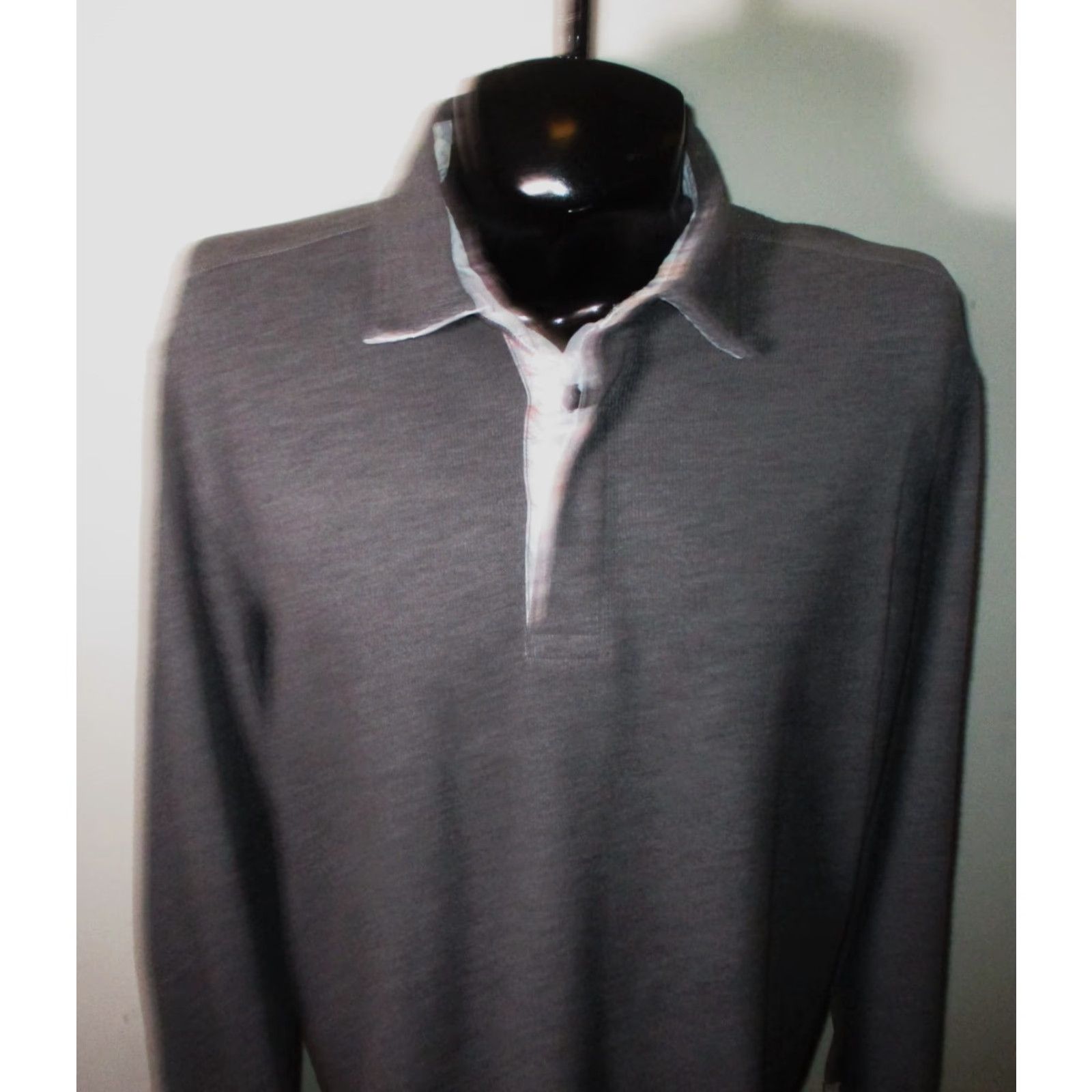 Tommy Bahama TOMMY BAHAMA Sweatshirt Shirt XL Mens Gray Long Sleeve Polo Jersey Pullover Adult Regular Fit All Seasons Vintage No Size US XL / EU 56 / 4 - 3 Thumbnail