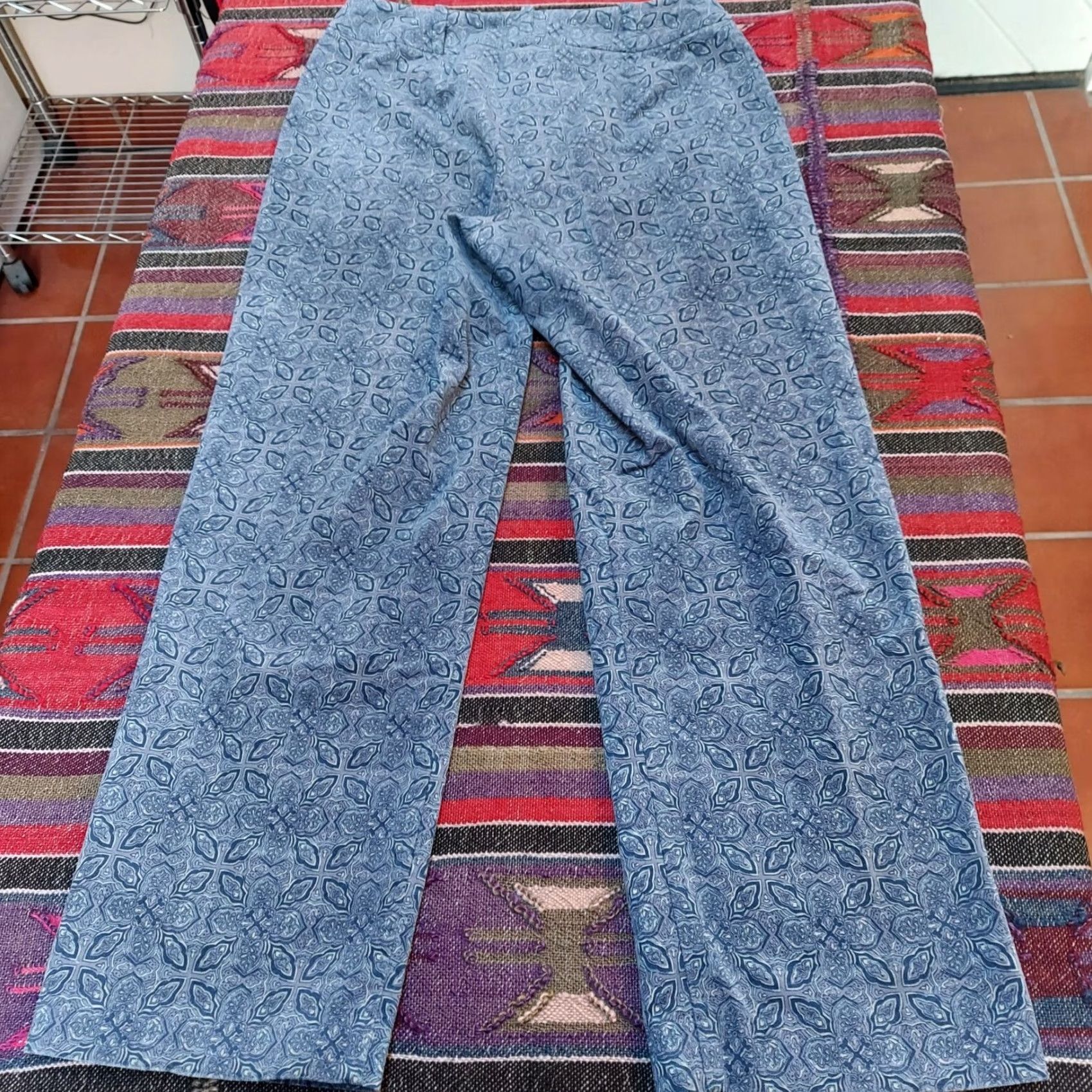 Liz Claiborne Liz Claiborne Lizsport Audra Blue Velvet Straight Leg Pants Women Size 10 Casual Size 32" / US 10 / IT 46 - 2 Thumbnail