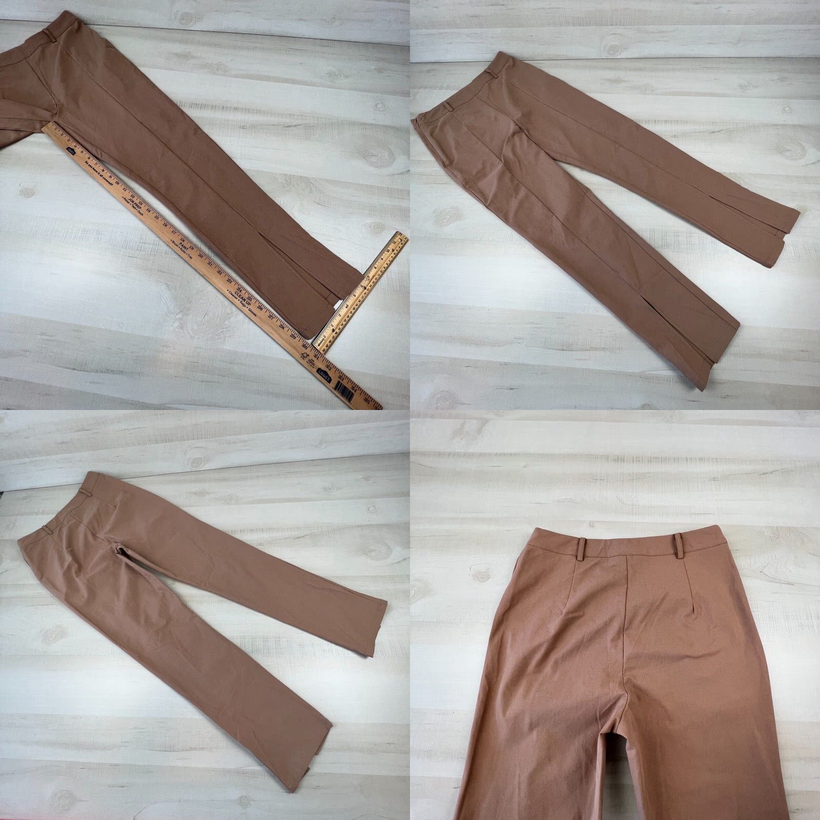 Shein Shein Womens Pants Large Tan Flat Front Size 36" / US 14 / IT 50 - 8 Thumbnail