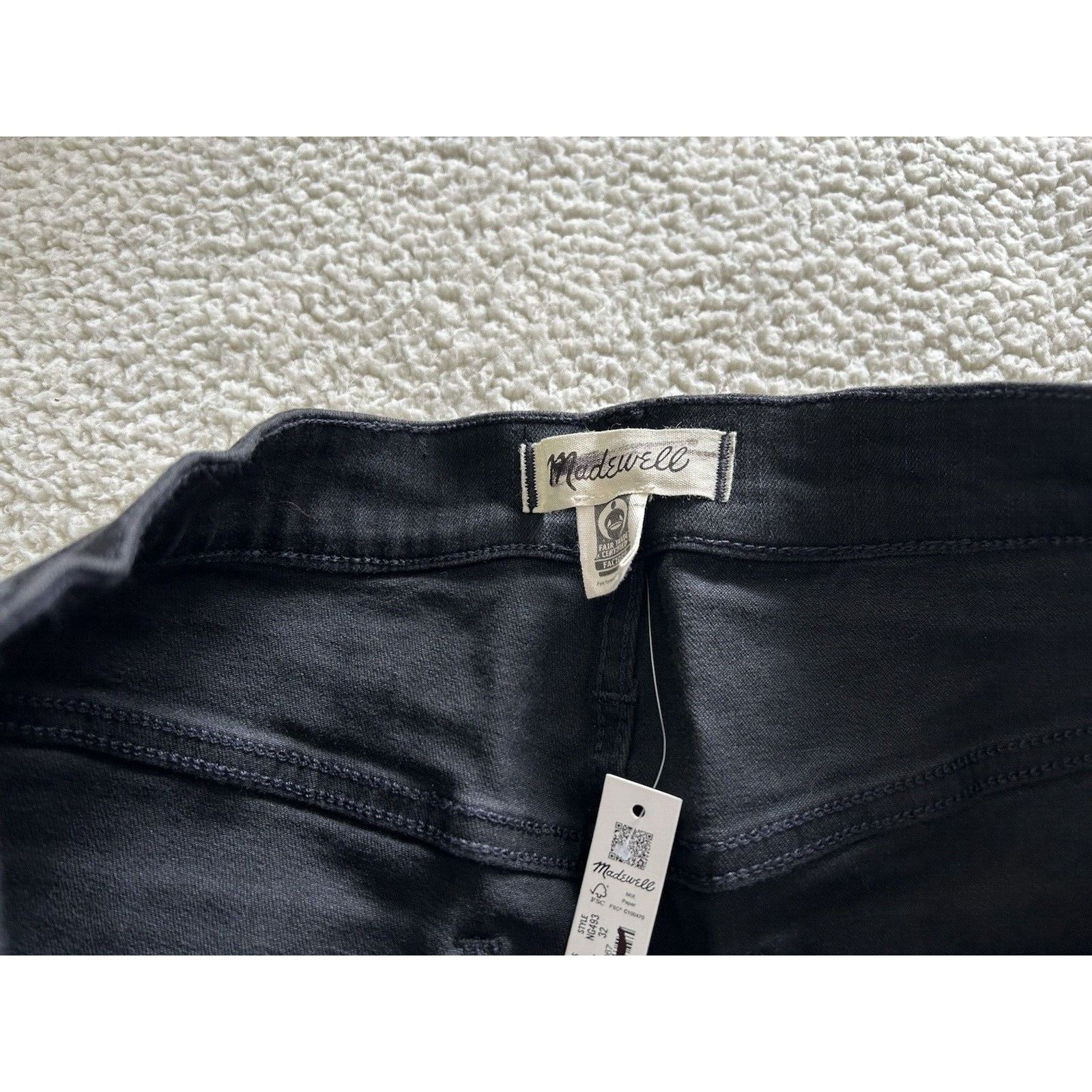 Madewell10 High-Rise Skinny Jeans in Black Frost Women Size