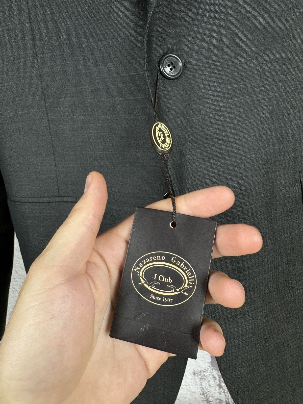 Nazareno Gabrielli BNWT Nazareno Gabrielli 2 pcs Panda grey 2 button wool suit Size 42R - 9 Thumbnail