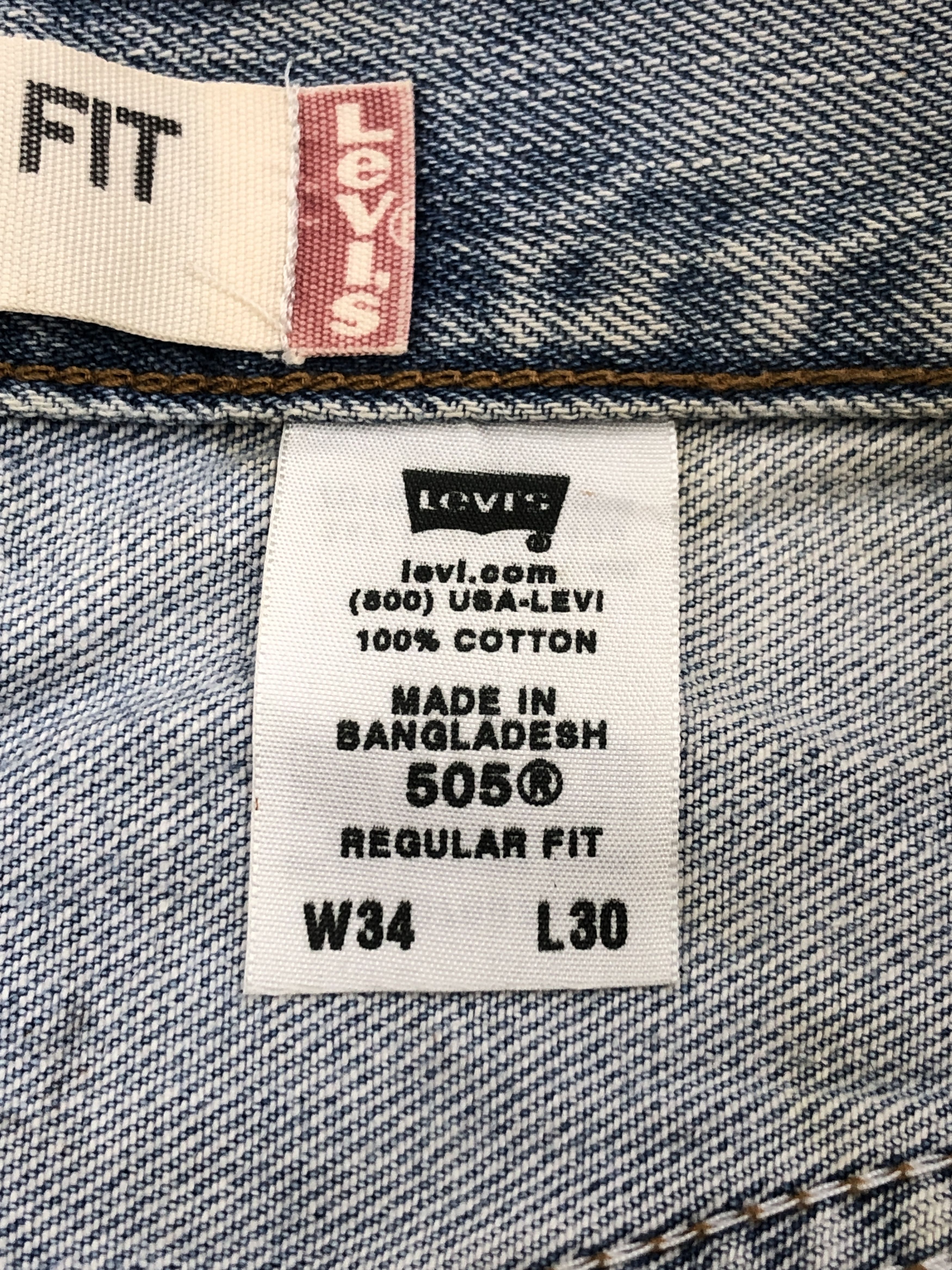 Levi's × Vintage Vintage Levis 505 Light Washed Denim Jeans Size US 33 - 7 Thumbnail