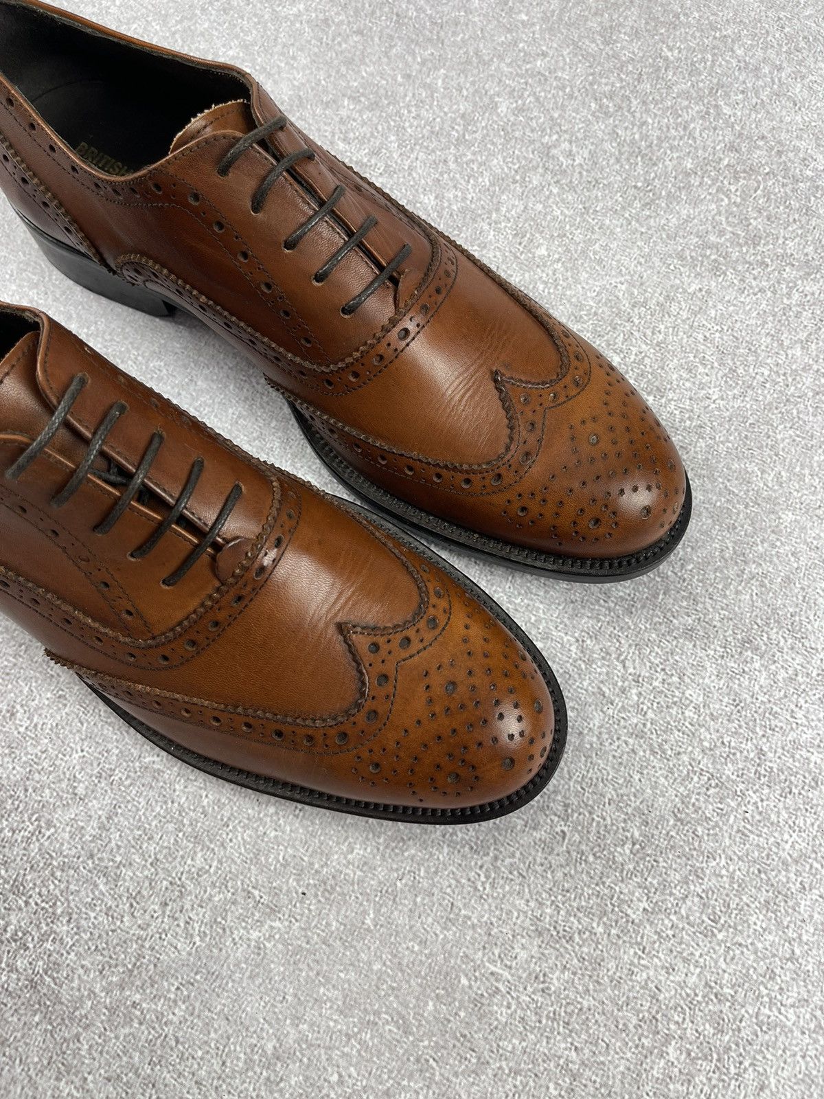 Designer × Vintage Vintage British Passport Leather Brogue Derby Men’s Shoes Size US 9 / EU 42 - 5 Thumbnail