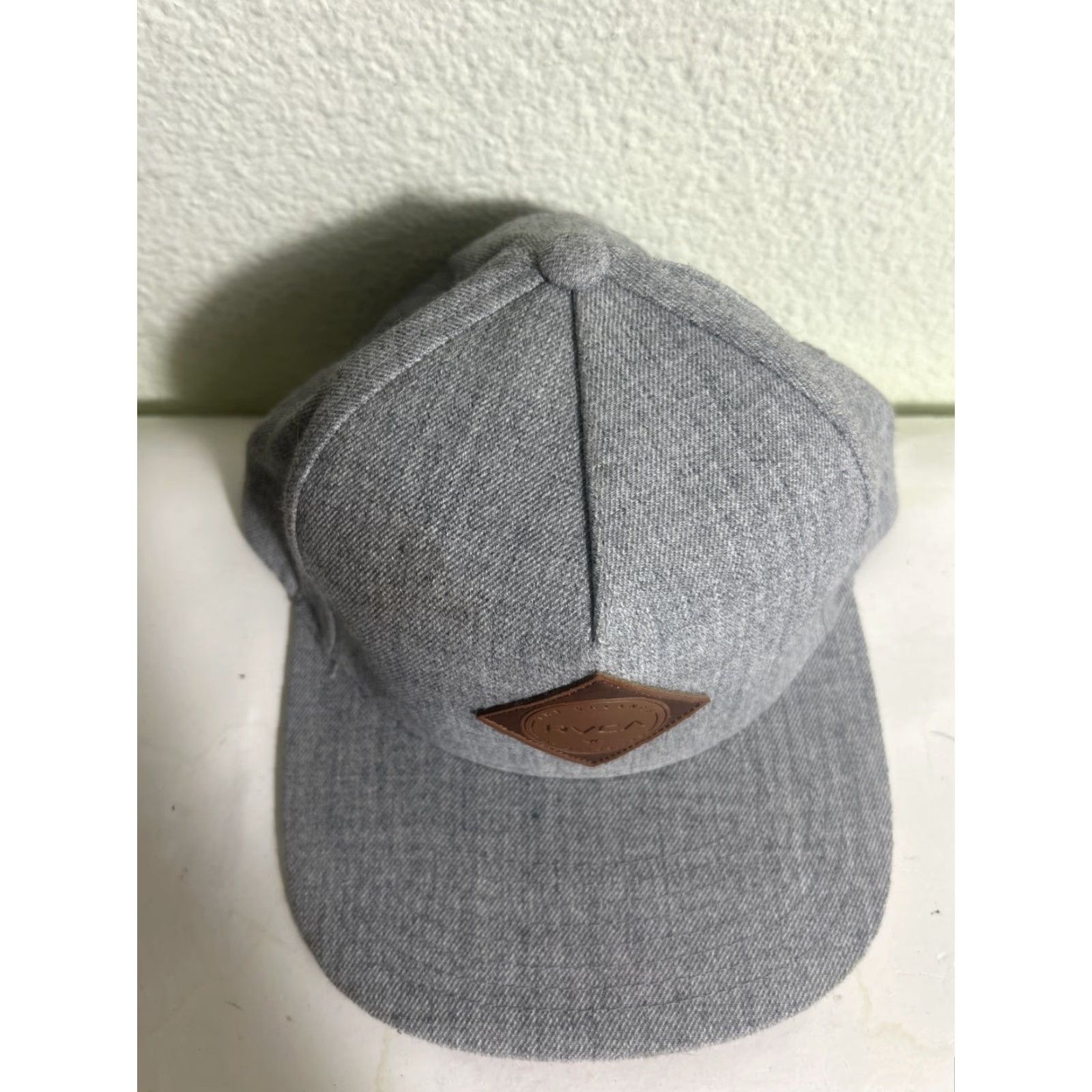 RVCA VINTAGE RVCA VA Patch Twill Snap Back Hat Cap Smoke Grey Adjustable Snapback Men Size ONE SIZE - 6 Thumbnail