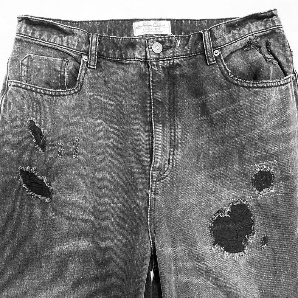 Free People New We the Free People CRVY Straight Shooter Distressed Bla Size 32" / US 10 / IT 46 - 5 Thumbnail