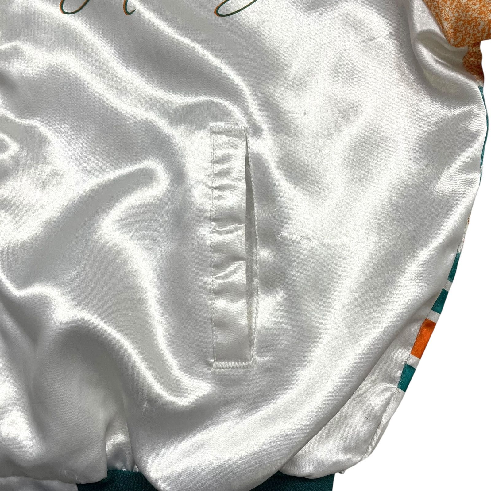 NFL 90s MIAMI DOLPHINS DAN MARINO CHALK LINE FANIMATION JACKET Size US L / EU 52-54 / 3 - 8 Thumbnail