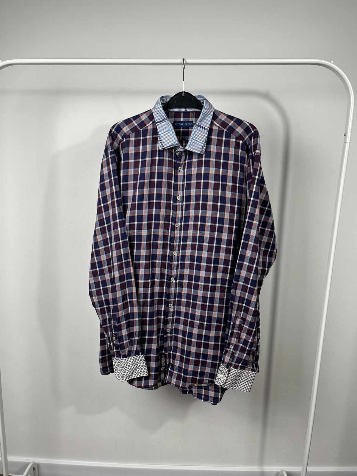 Etro Etro Men’s Plaid Button Down Shirt Made in Italy Long Sleeve Size US M / EU 48-50 / 2 - 1 Thumbnail